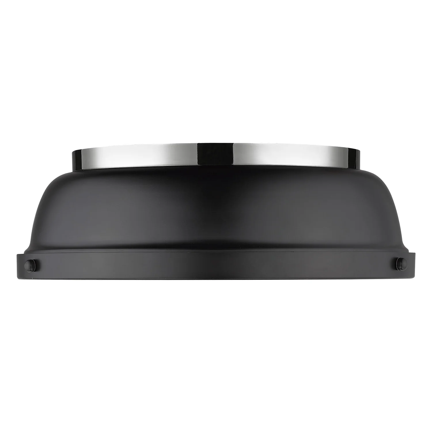Duncan 2-light Flush Mount in Chrome and Matte Black shade - Image 3