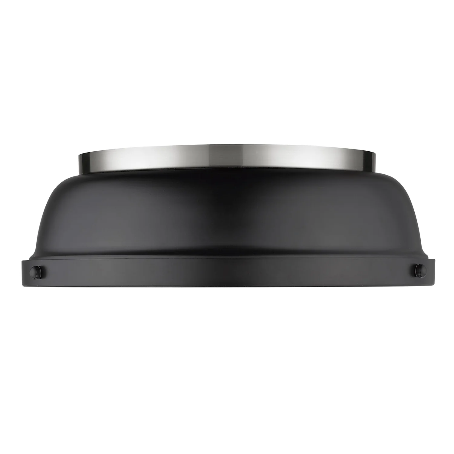Duncan 2-light Flush Mount in Pewter and Matte Black shade - Image 3