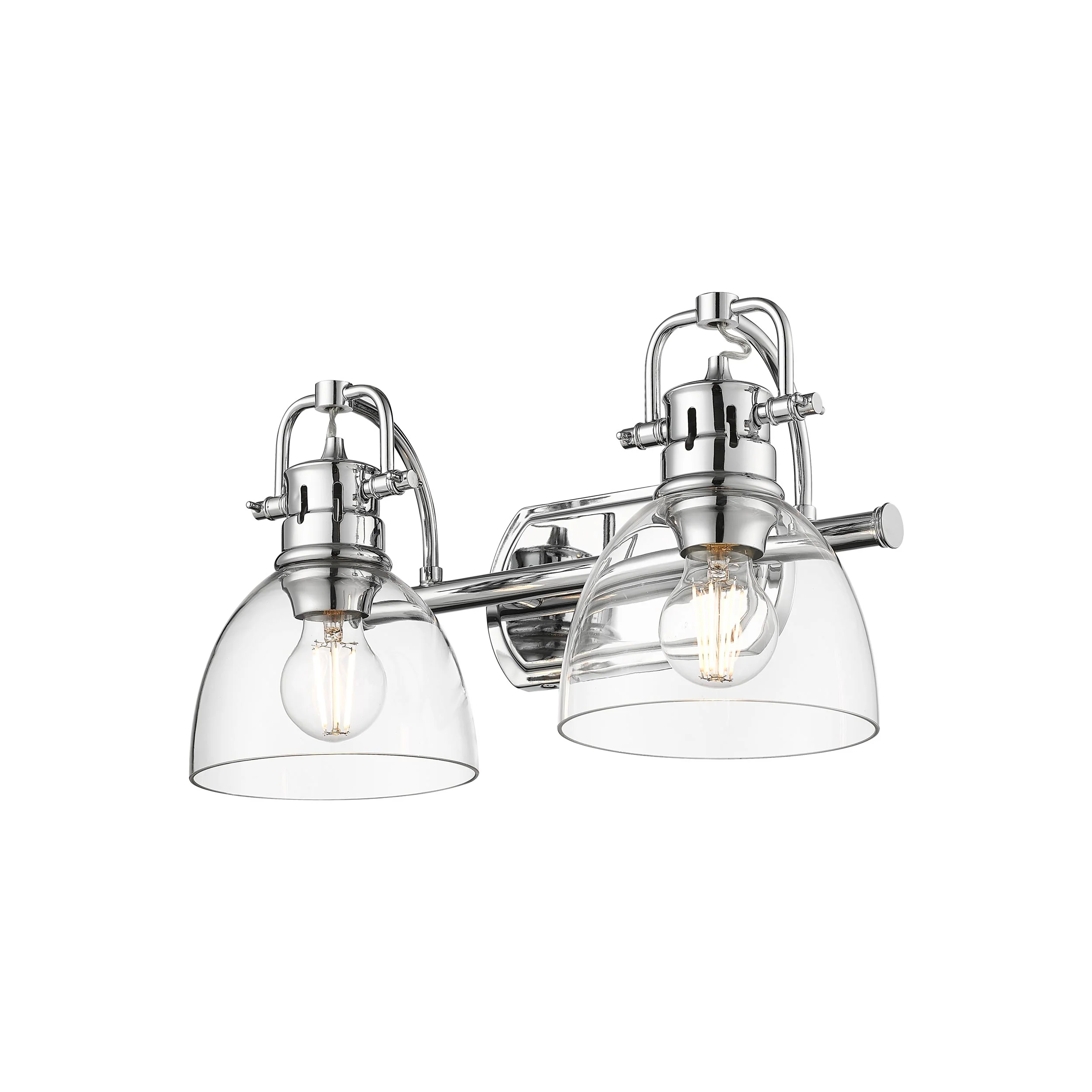 Duncan 2-light Vanity in Chrome and Clear Glass