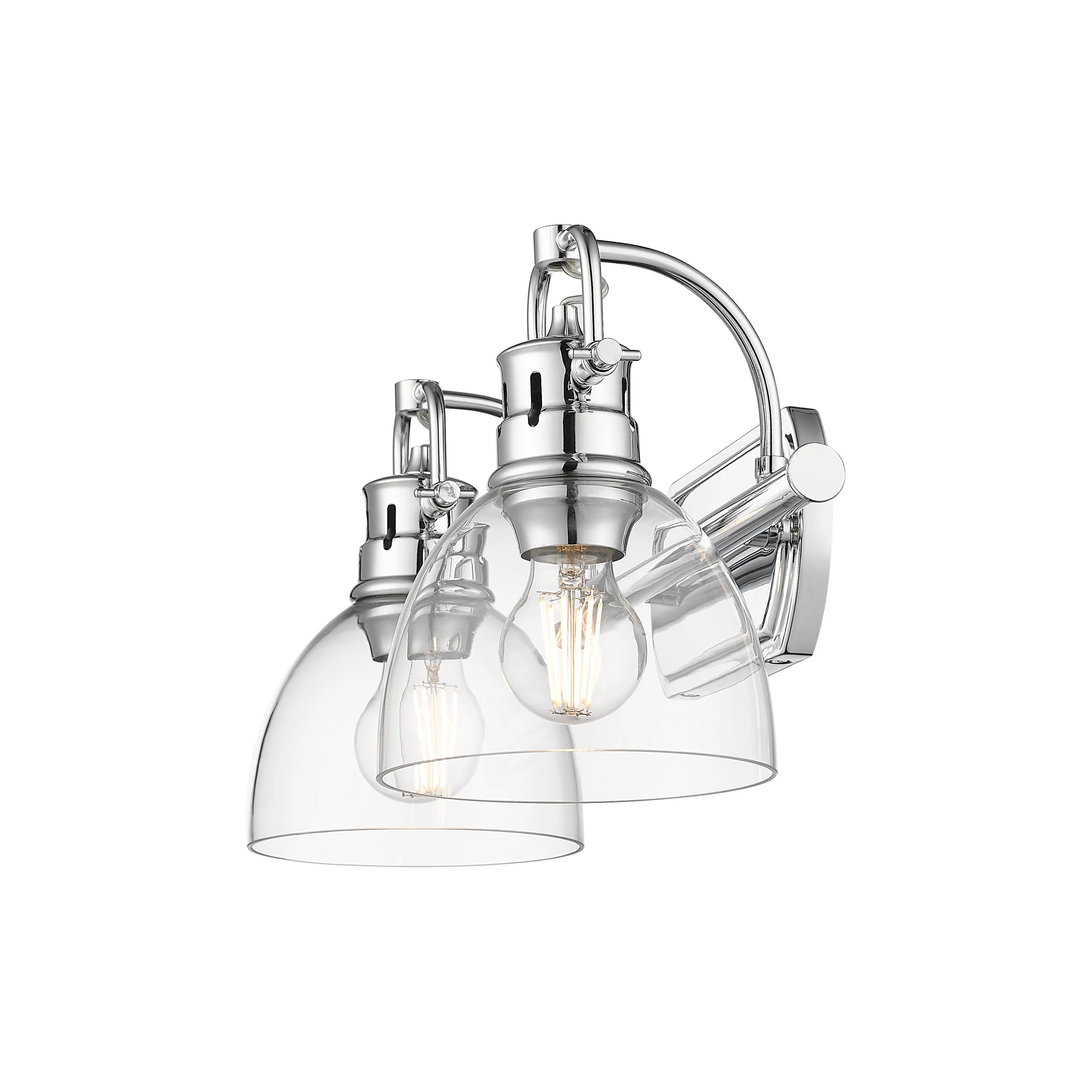 Duncan 2-light Vanity in Chrome and Clear Glass - Image 2