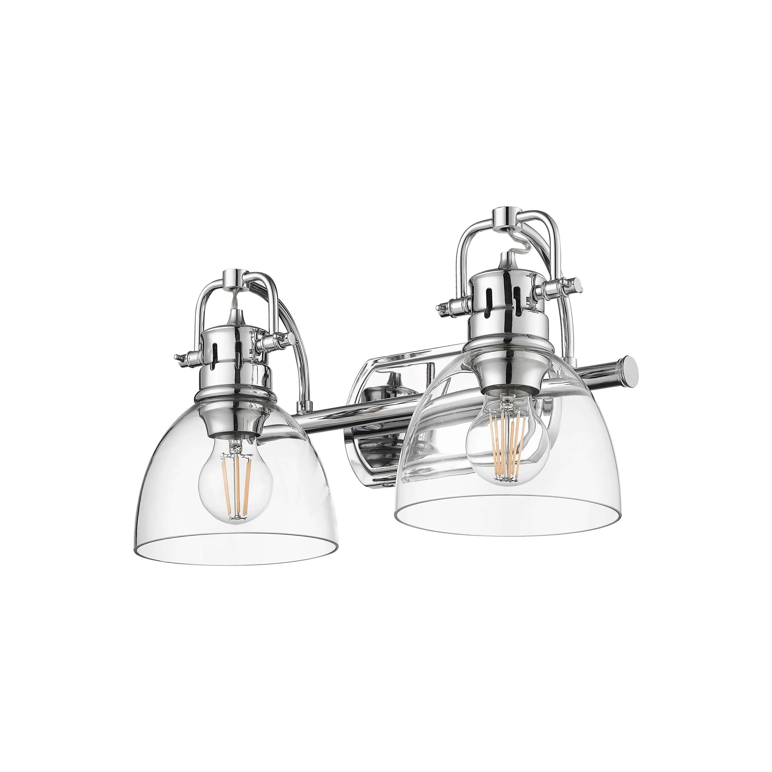 Duncan 2-light Vanity in Chrome and Clear Glass - Image 3