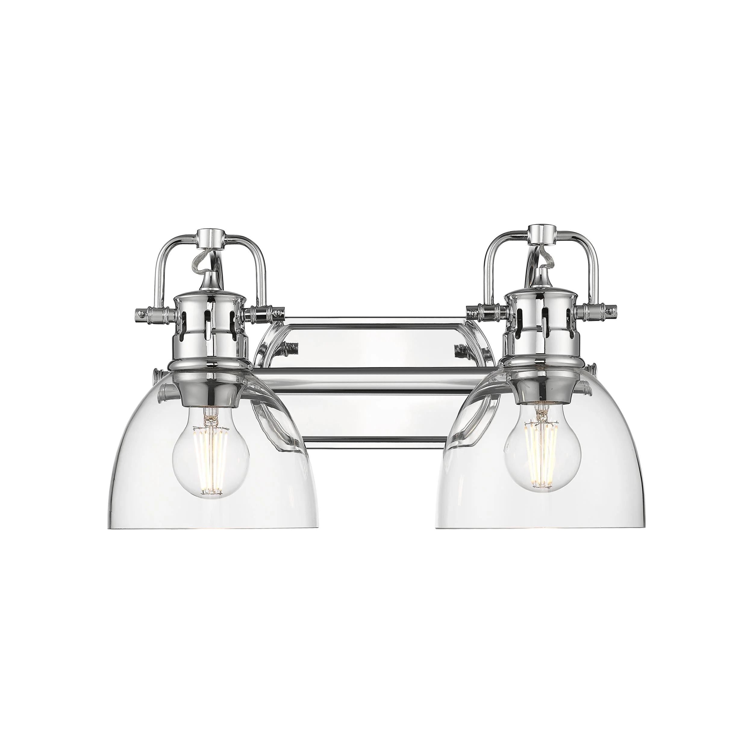 Duncan 2-light Vanity in Chrome and Clear Glass - Image 4