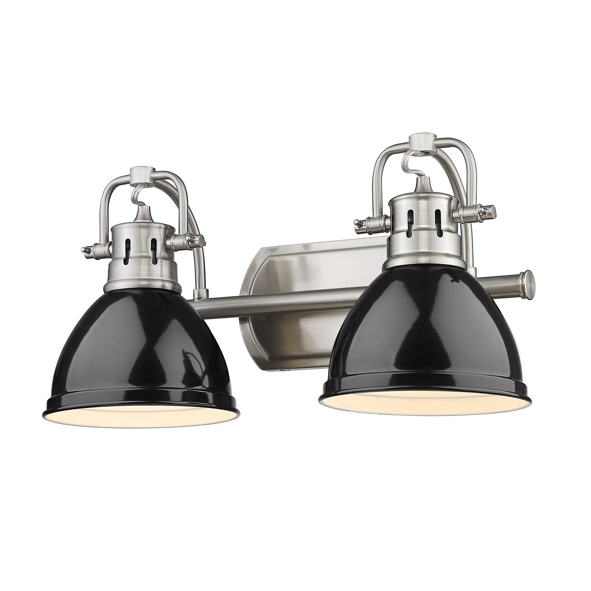 Duncan 2-light Vanity in Pewter and Black shade