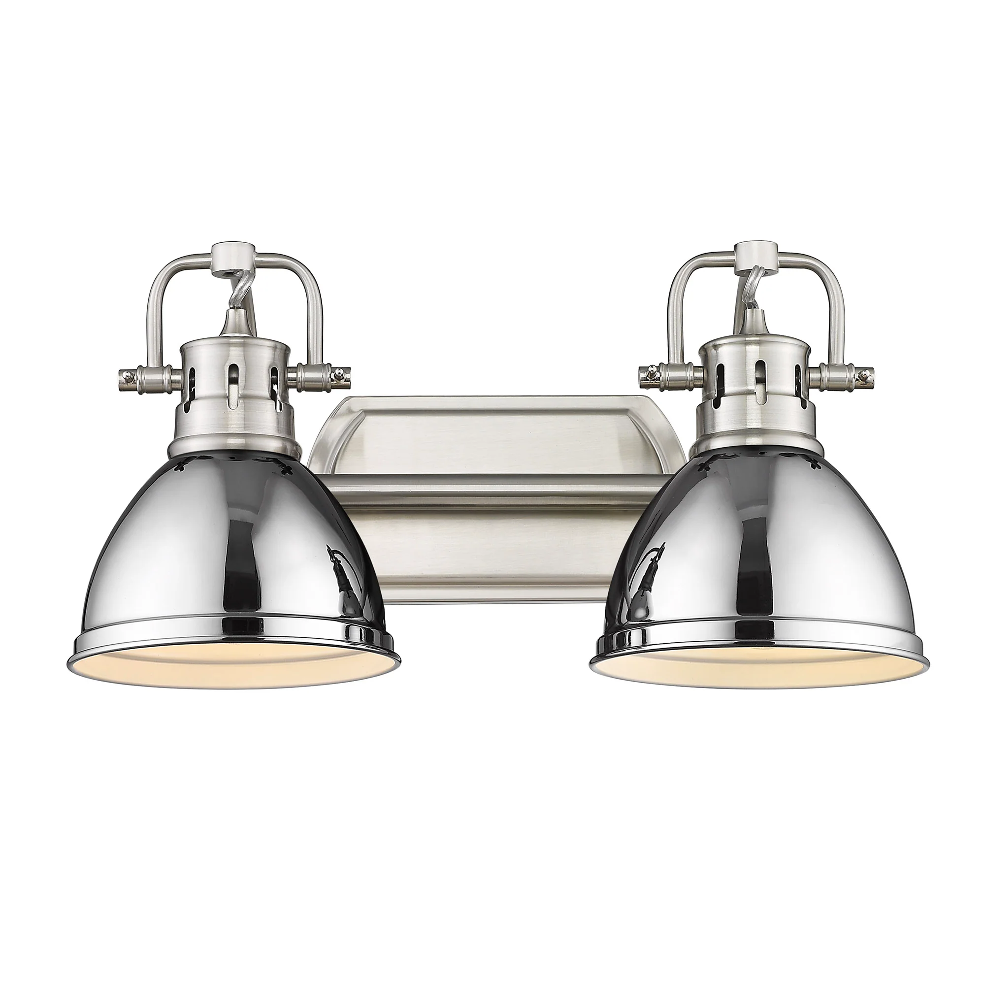 Duncan 2-light Vanity in Pewter and Chrome shade - Image 3