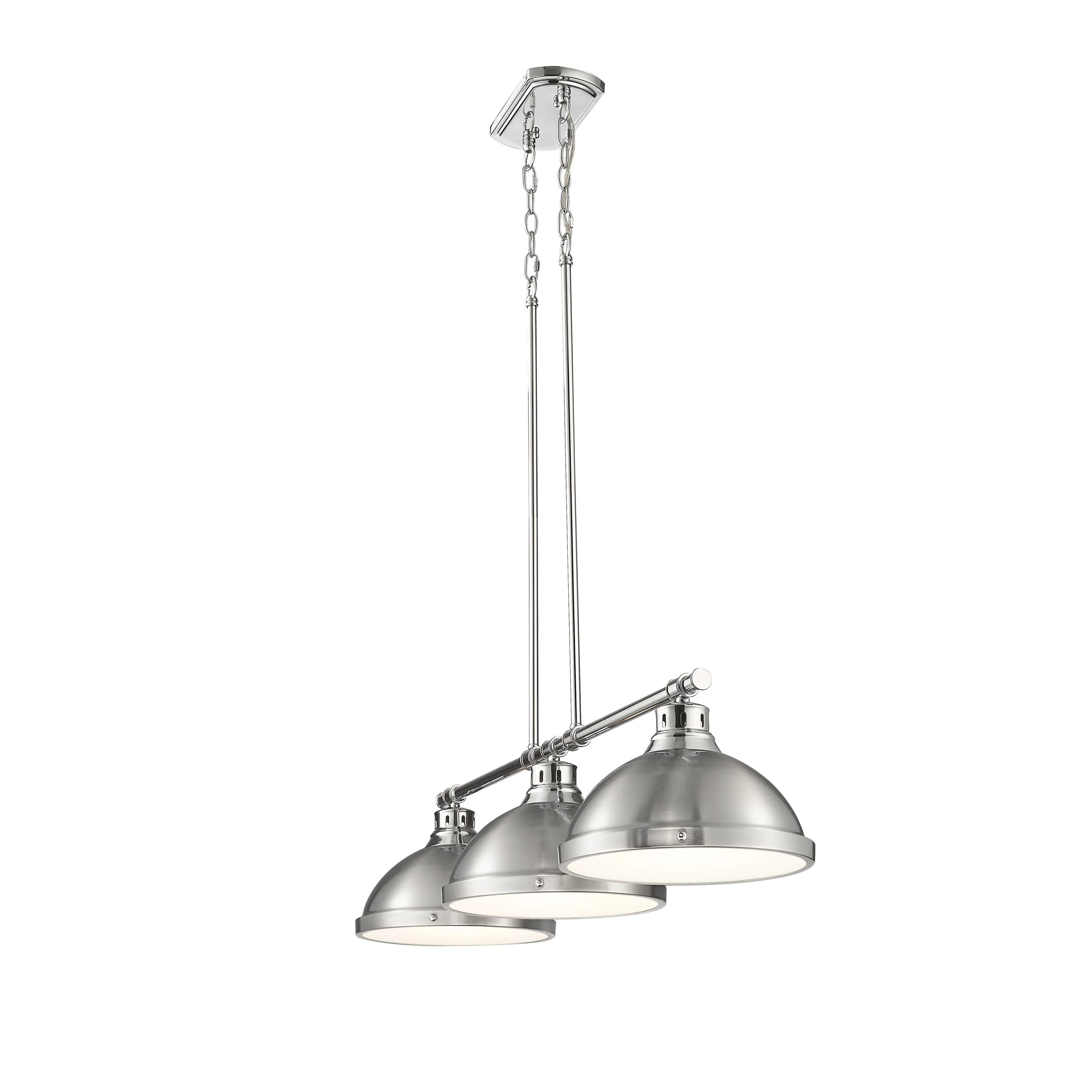 Duncan 3-light Island Light in Chrome and Pewter shade - Image 2
