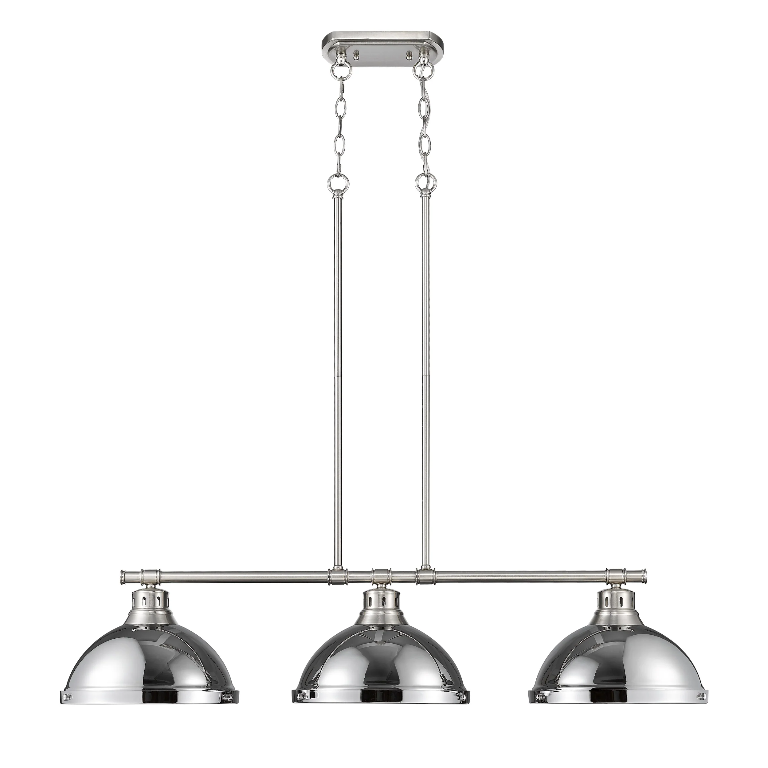 Duncan 3-light Island Light in Pewter and Chrome shade - Image 2