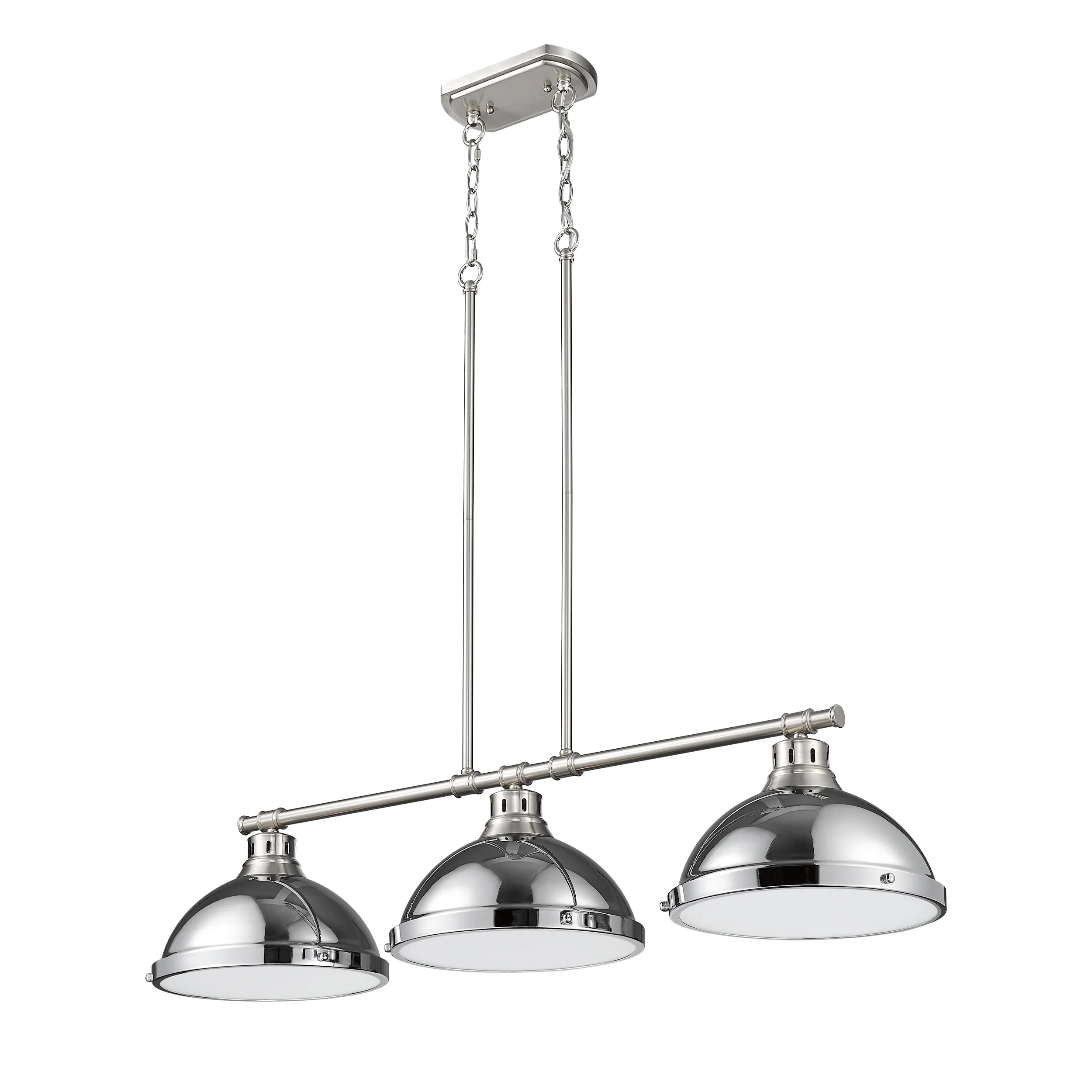 Duncan 3-light Island Light in Pewter and Chrome shade - Image 3