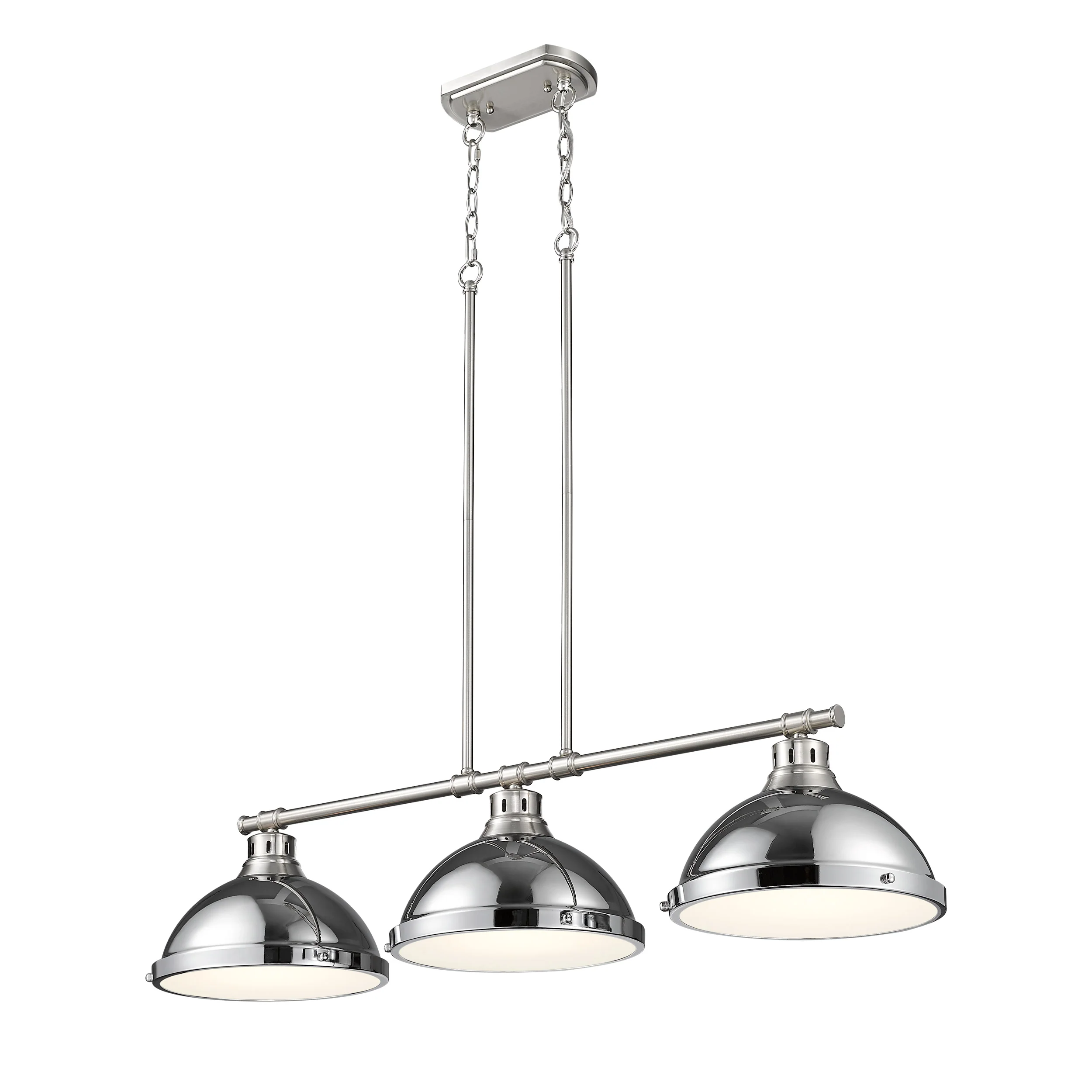 Duncan 3-light Island Light in Pewter and Chrome shade - Image 4