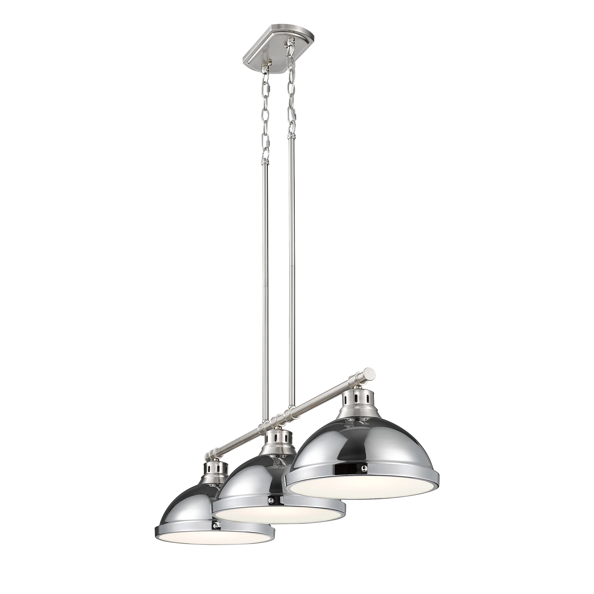 Duncan 3-light Island Light in Pewter and Chrome shade - Image 5