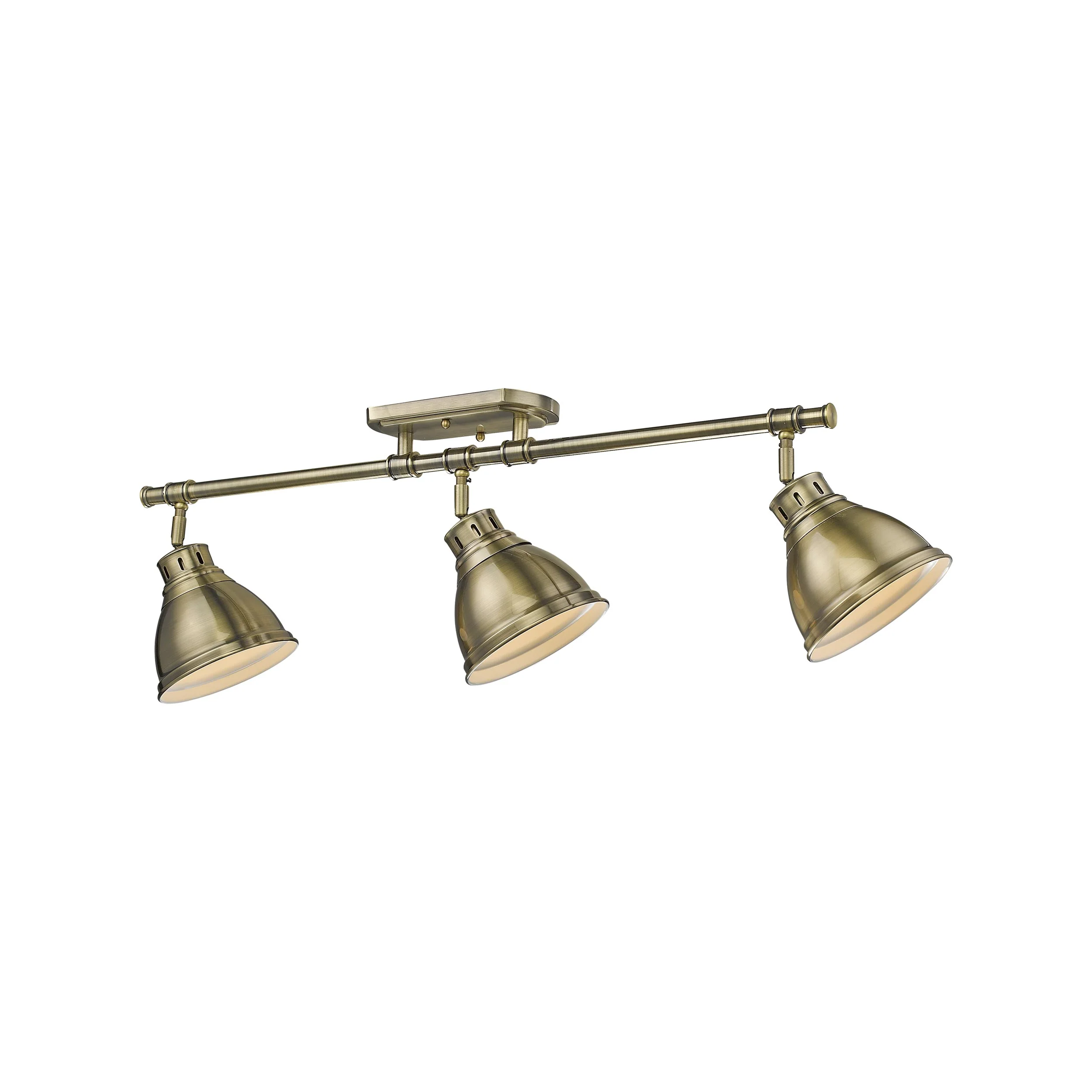 Duncan 3-light Semi-Flush Mount in Aged Brass - Image 2