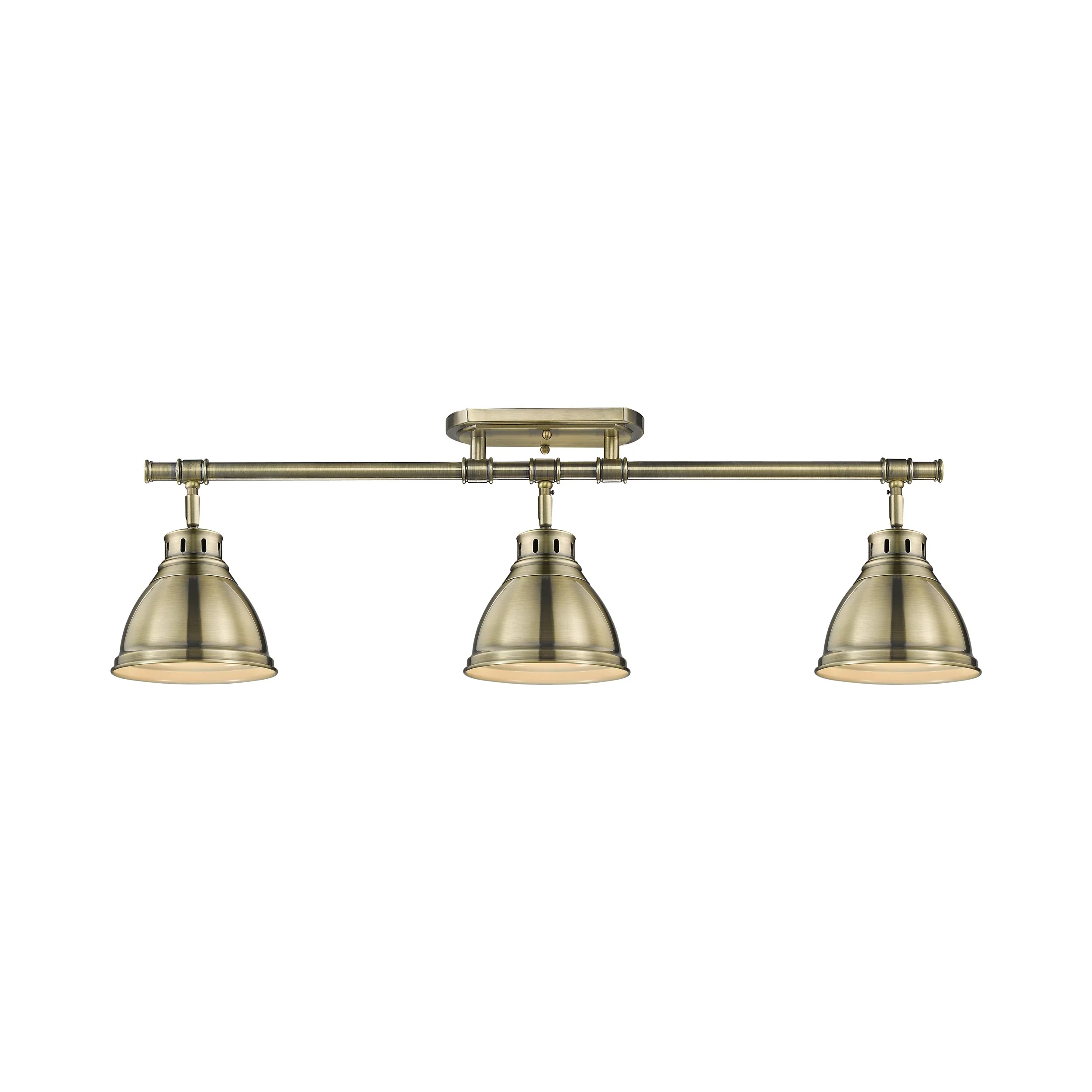 Duncan 3-light Semi-Flush Mount in Aged Brass - Image 3