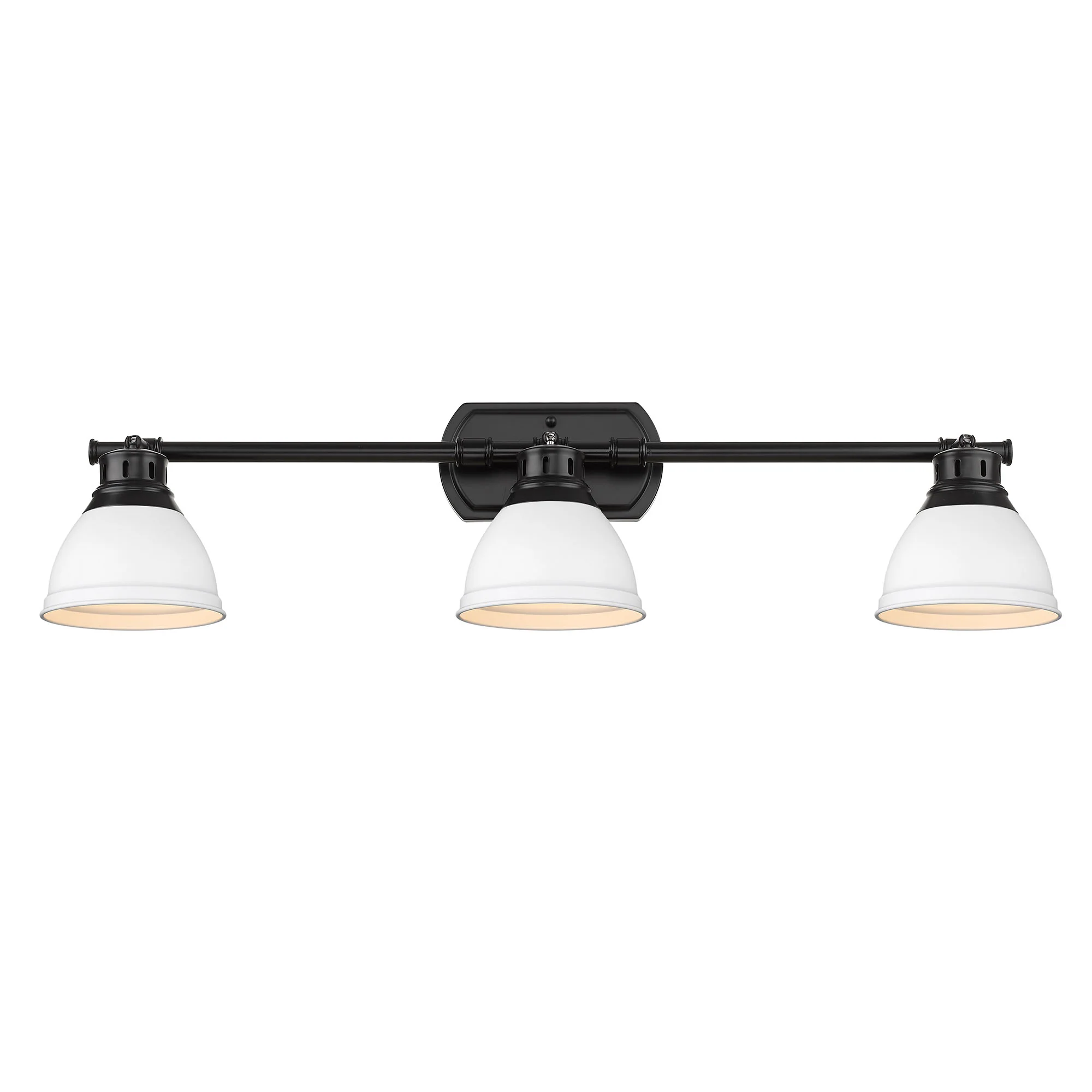 Duncan 3-light Semi-Flush Mount in Matte Black and Matte White shade - Image 4
