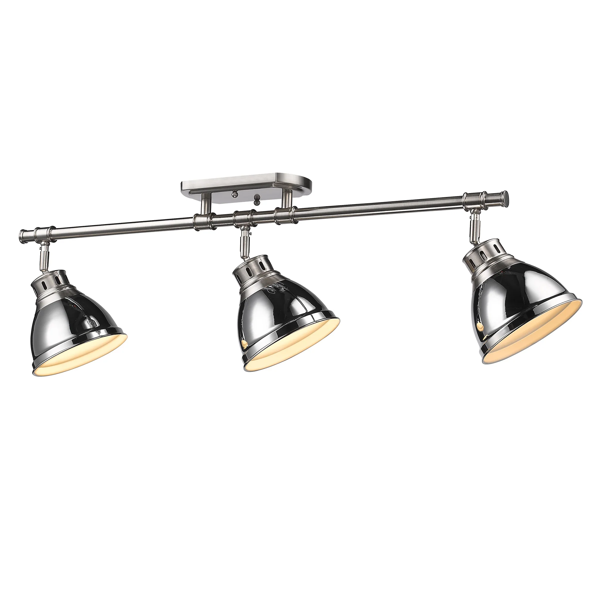 Duncan 3-light Semi-Flush Mount in Pewter and Chrome shade - Image 2