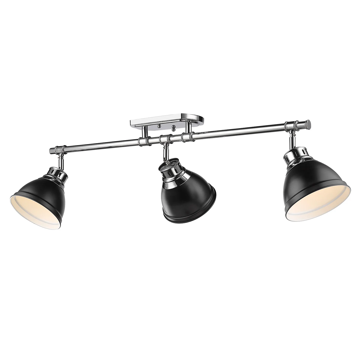 Duncan 3-light Semi-Flush Mount in Pewter and Matte Black shade - Image 3
