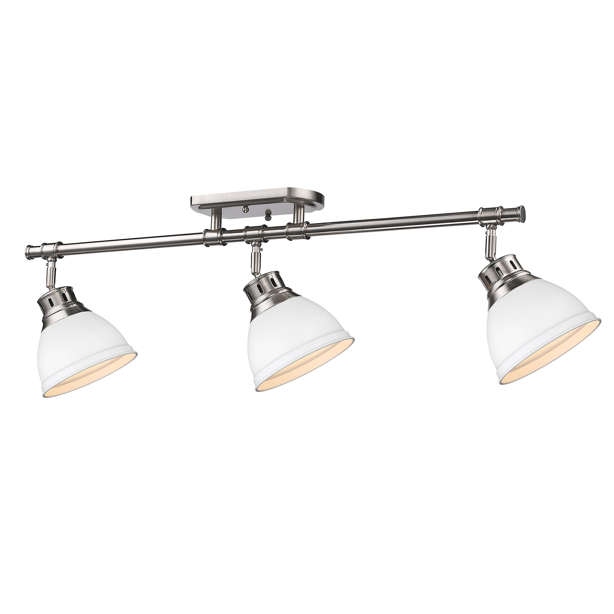 Duncan 3-light Semi-Flush Mount in Pewter and Matte White shade - Image 2