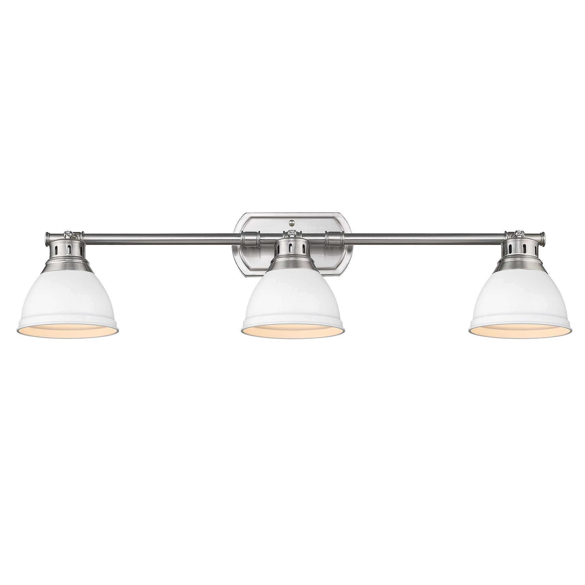 Duncan 3-light Semi-Flush Mount in Pewter and Matte White shade - Image 4
