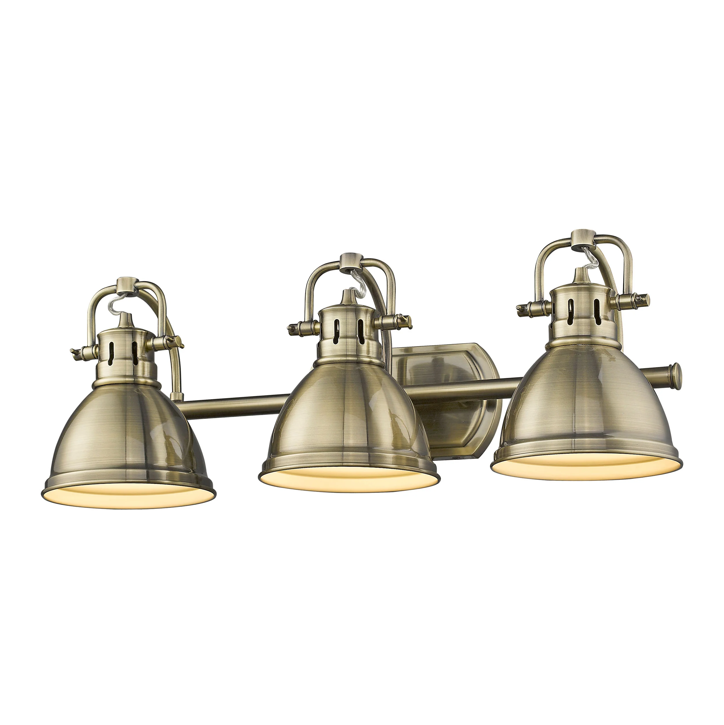 Duncan 3-light Vanity in Aged Brass