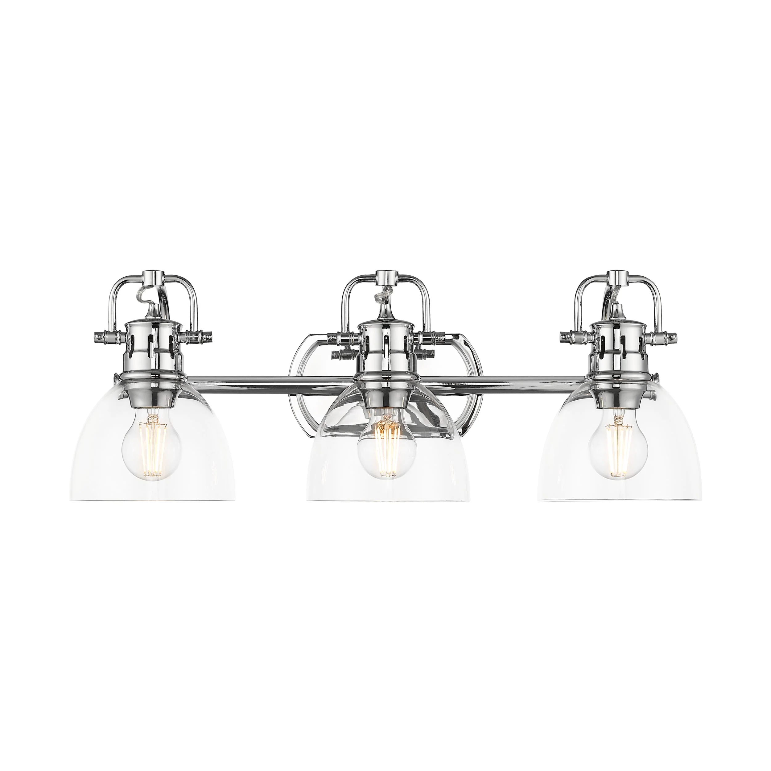 Duncan 3-light Vanity in Chrome and Clear Glass - Image 5