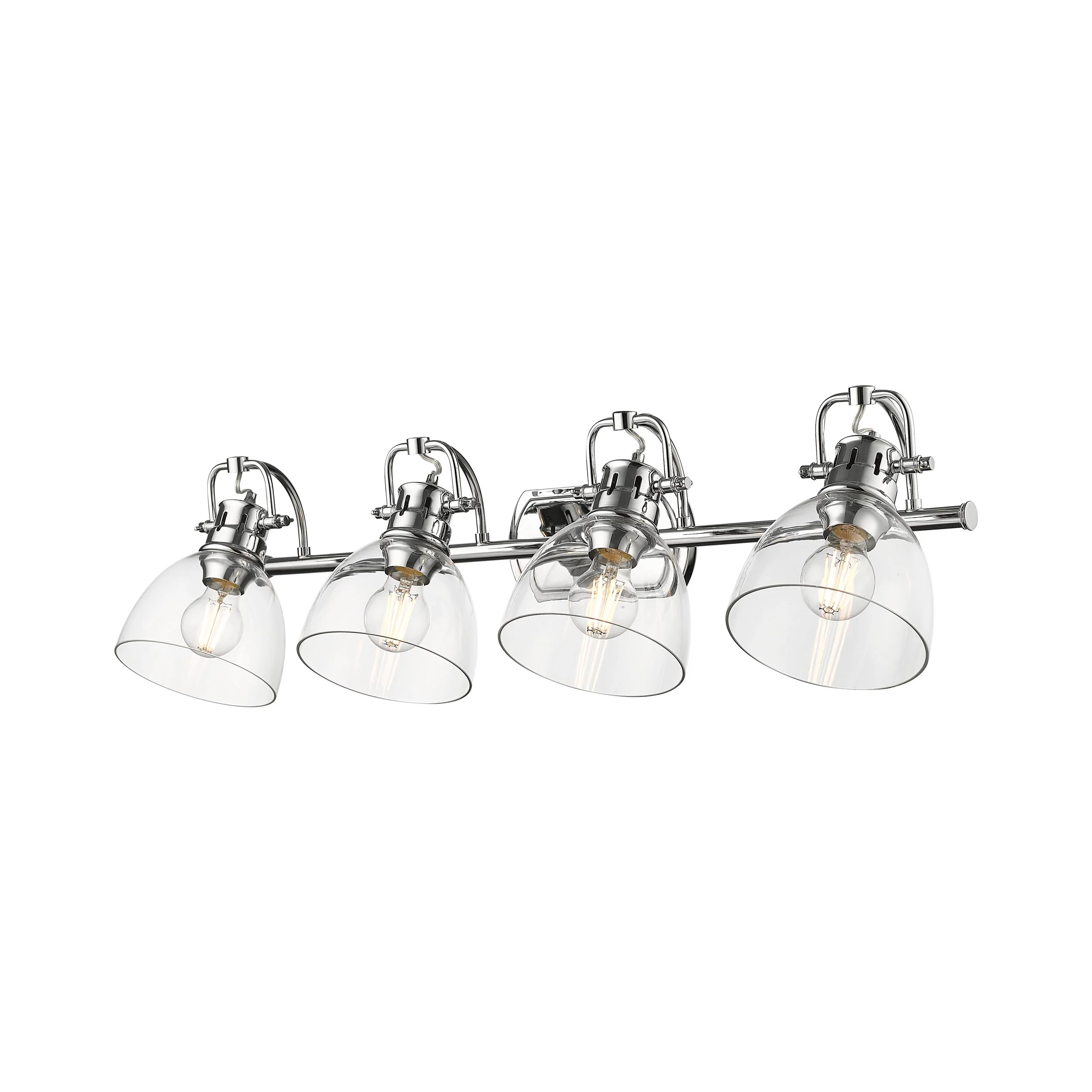 Duncan 4-light Vanity in Chrome and Clear Glass - Image 4