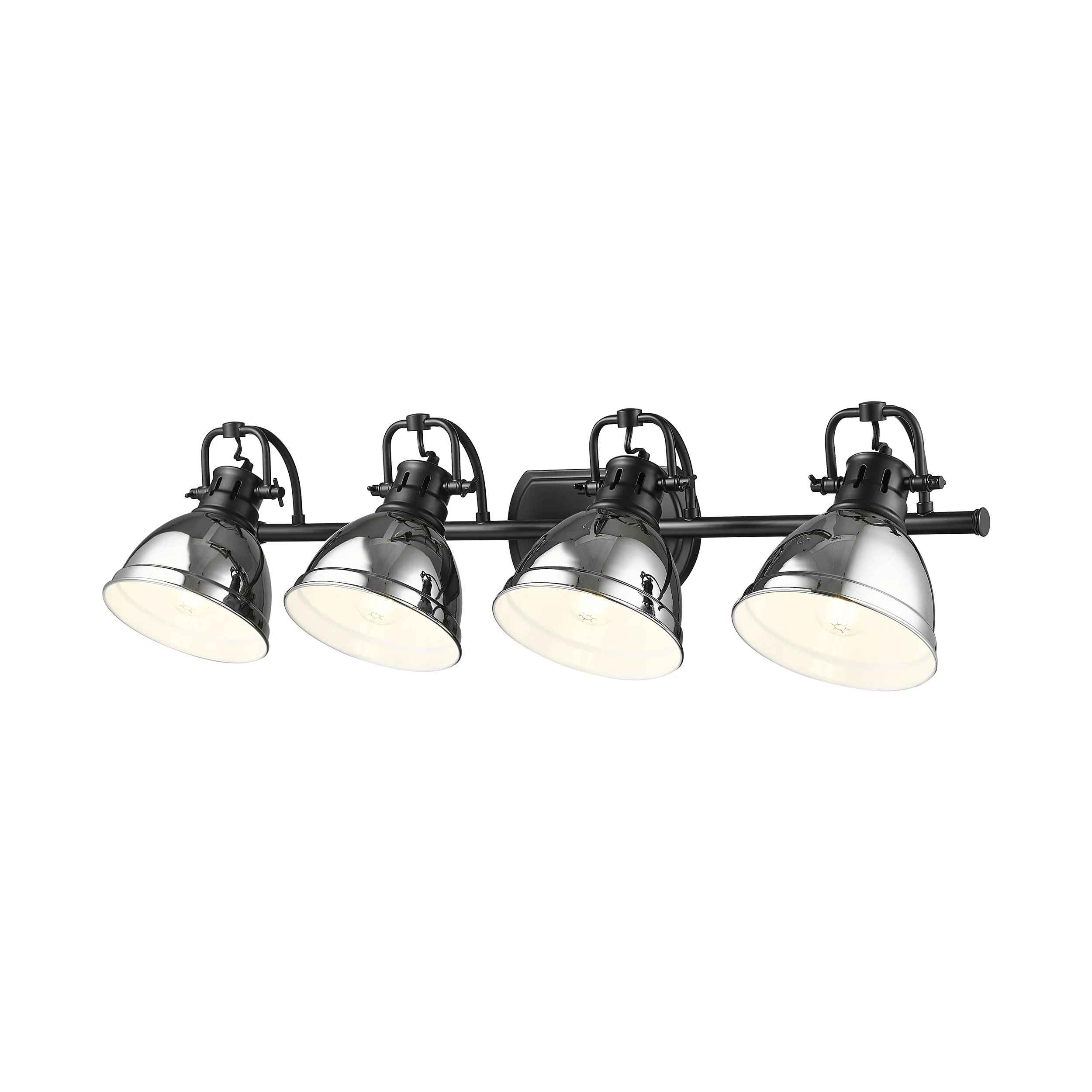 Duncan 4-light Vanity in Matte Black and Chrome shade - Image 4