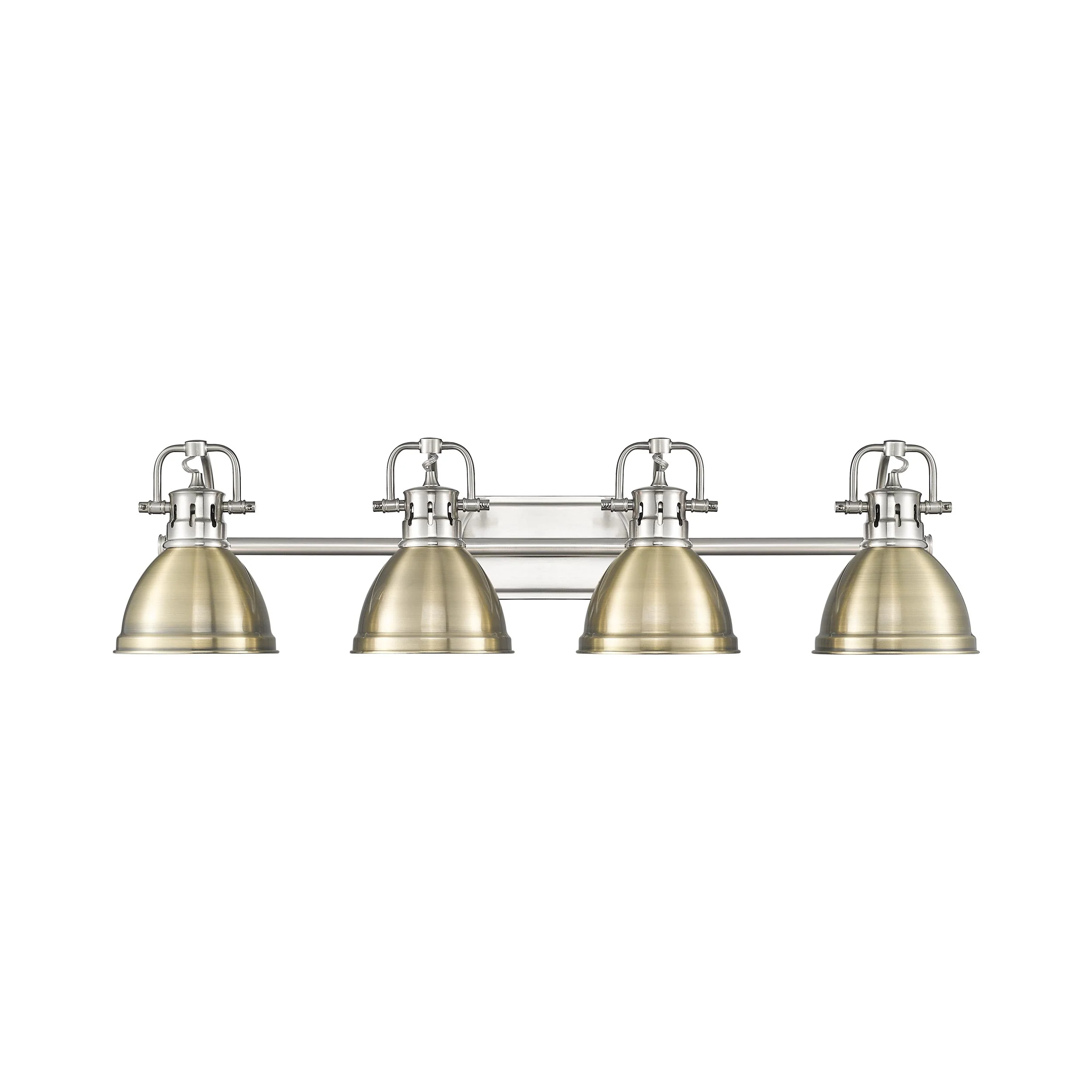 Duncan 4-light Vanity in Pewter and Aged Brass shade - Image 5