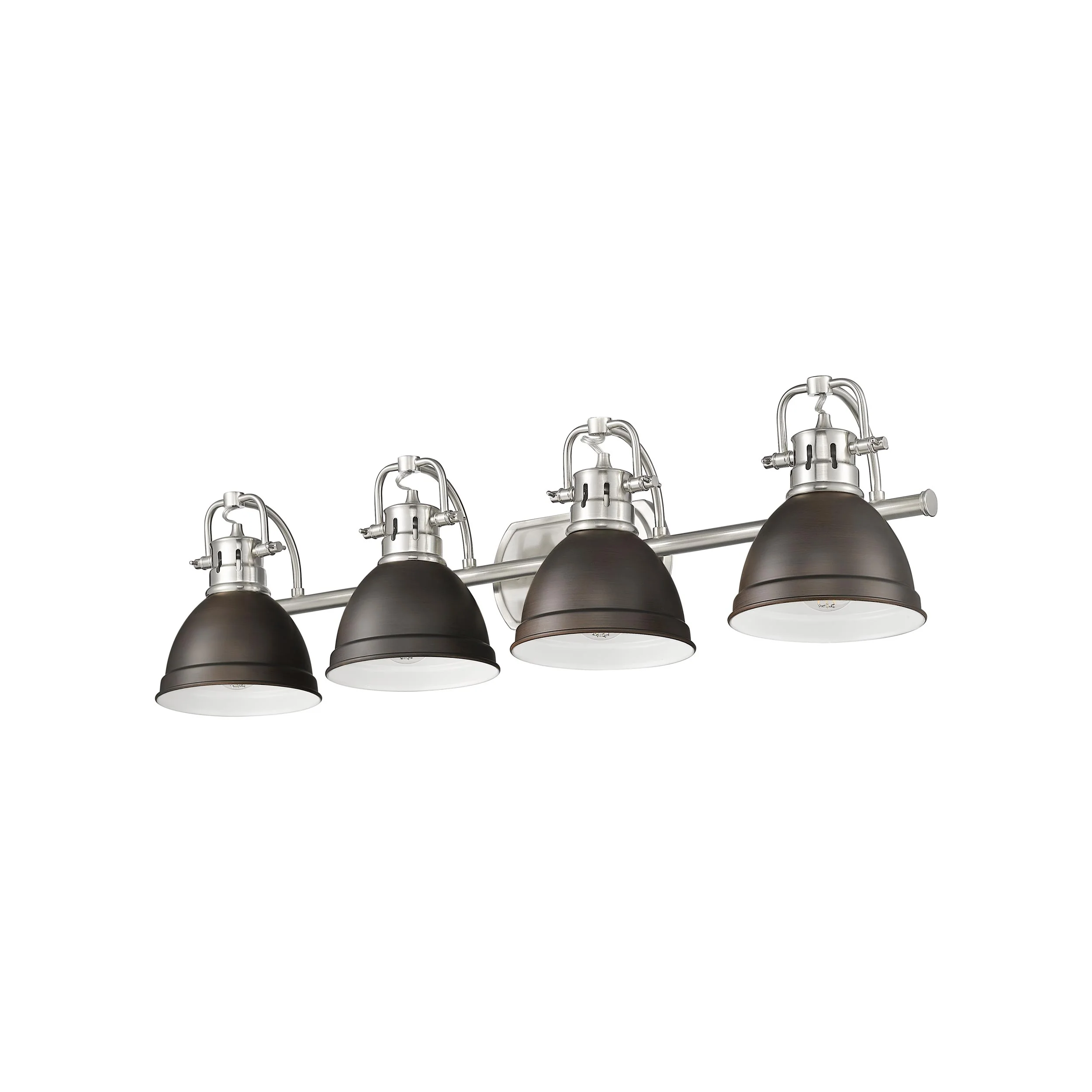 Duncan 4-light Vanity in Pewter and Rubbed Bronze shade - Image 3