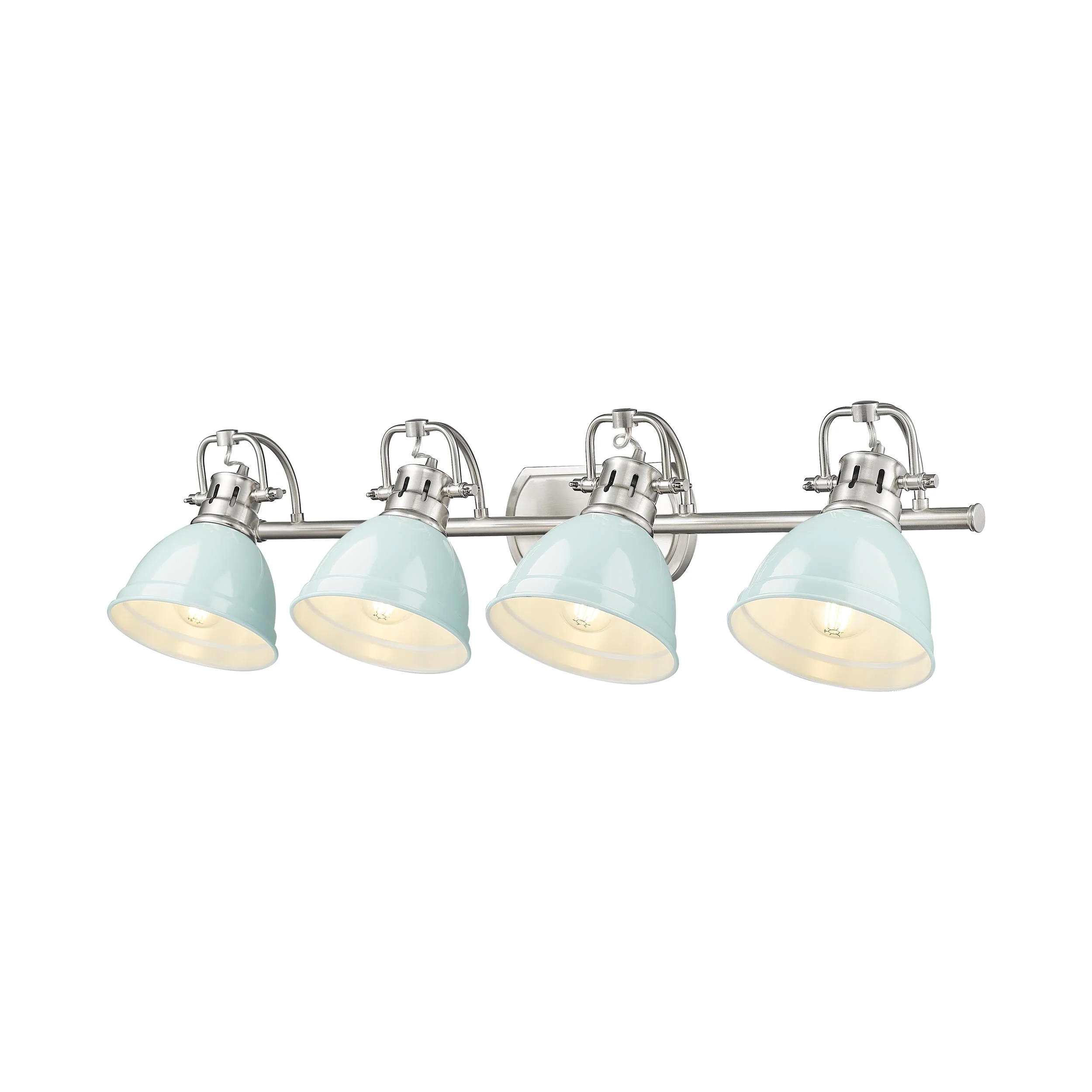 Duncan 4-light Vanity in Pewter and Seafoam shade - Image 4
