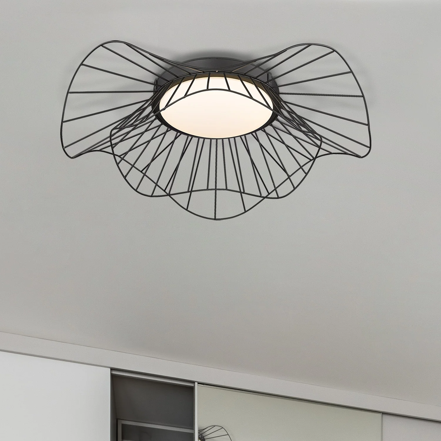Elena Integrated LED Flush Mount in Natural Black - Image 7