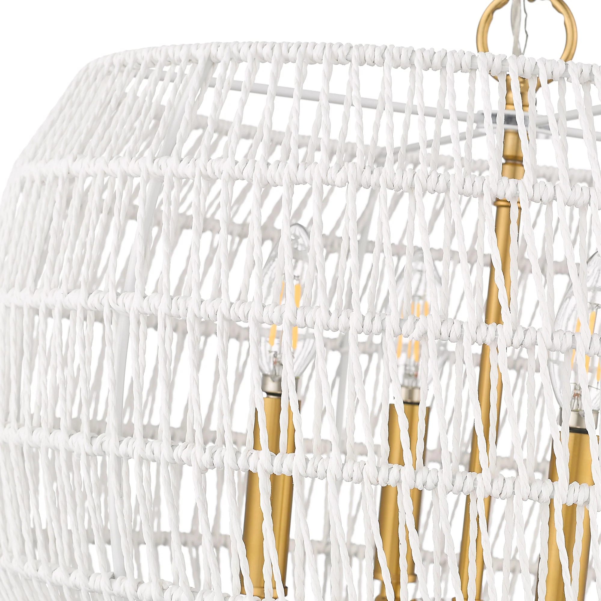 Ellie 4-light Chandelier in Modern Brushed Gold - Image 8