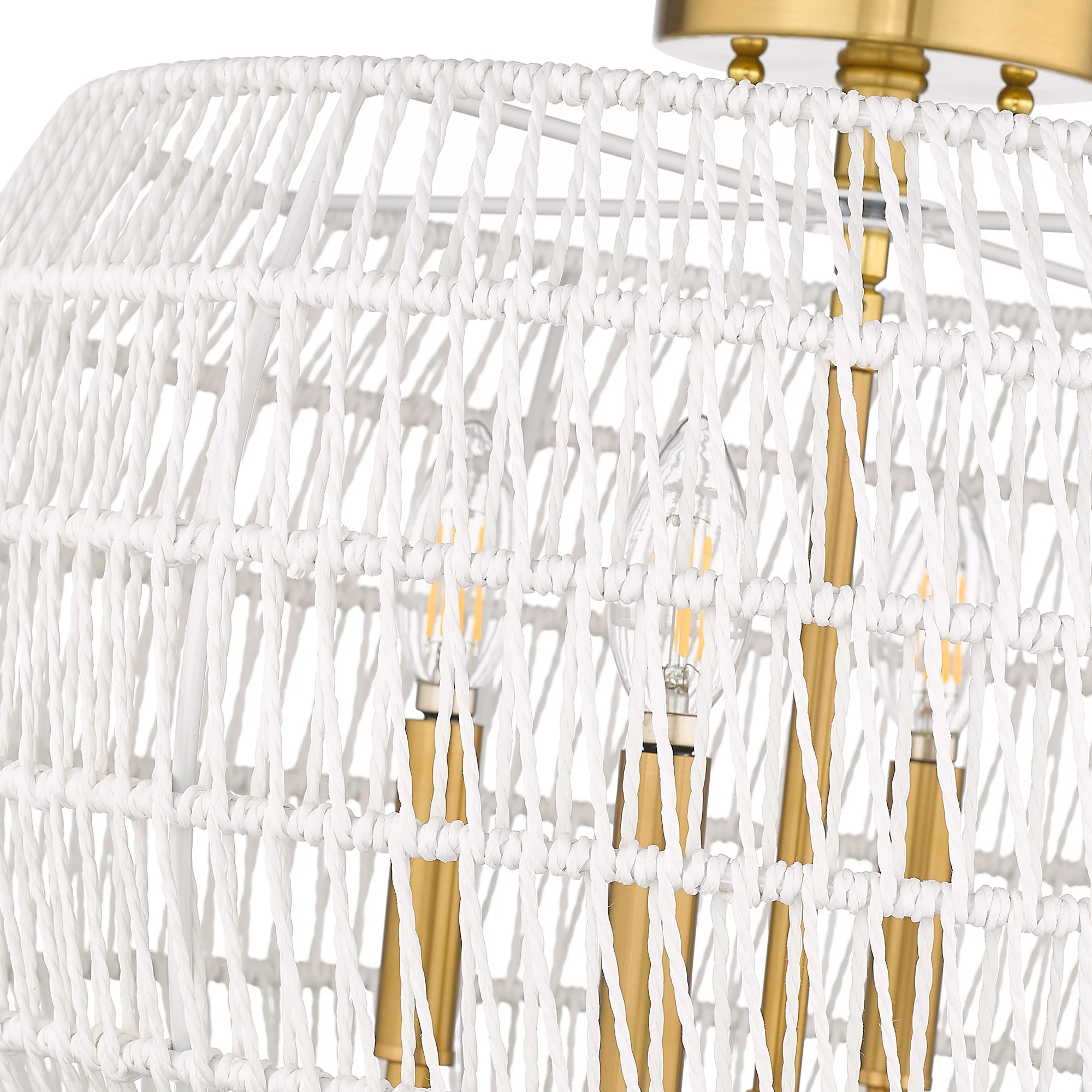 Ellie 4-light Semi-Flush Mount in Modern Brushed Gold - Image 7
