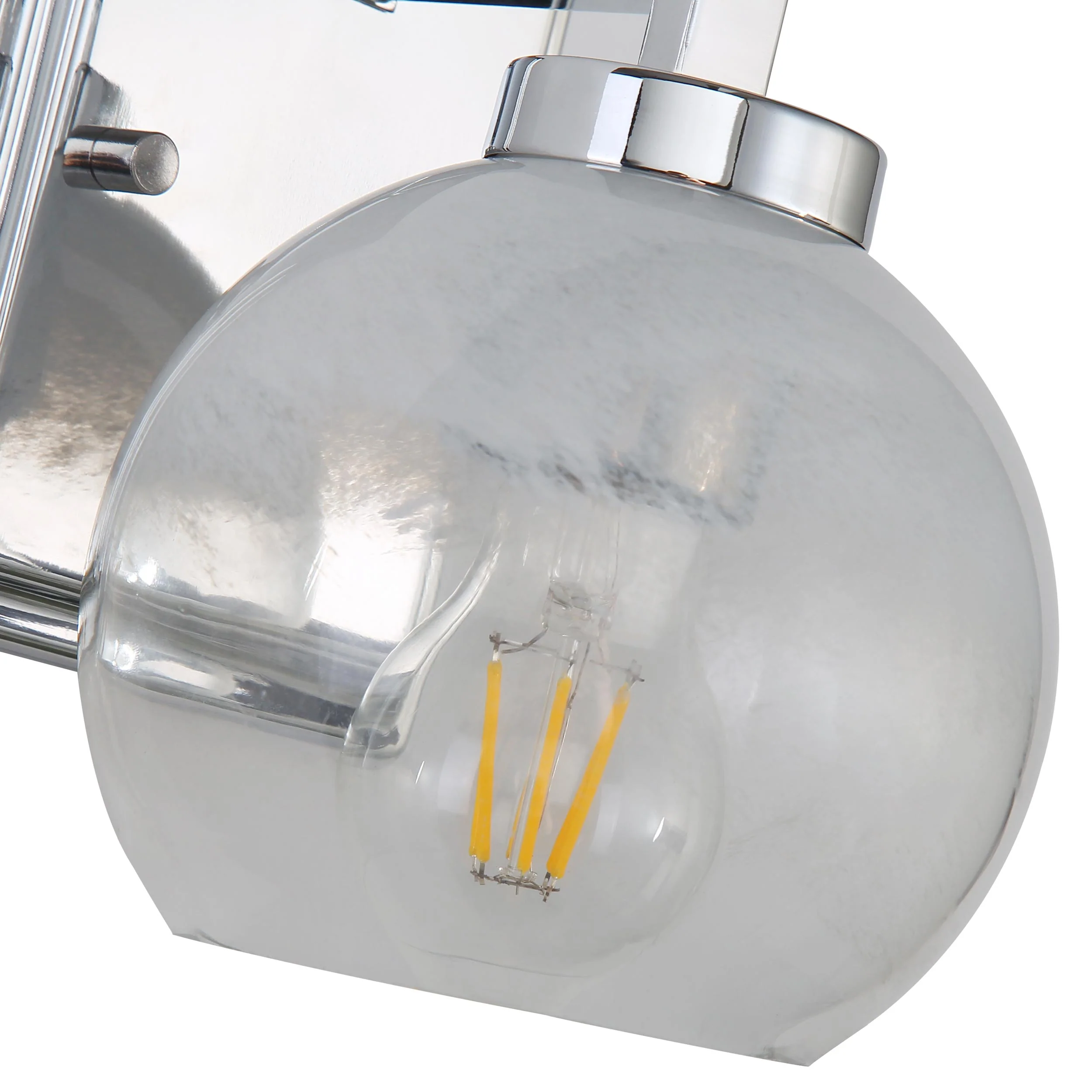 Elliott 1-light Vanity in Chrome and Clear Alabaster Glass - Image 5