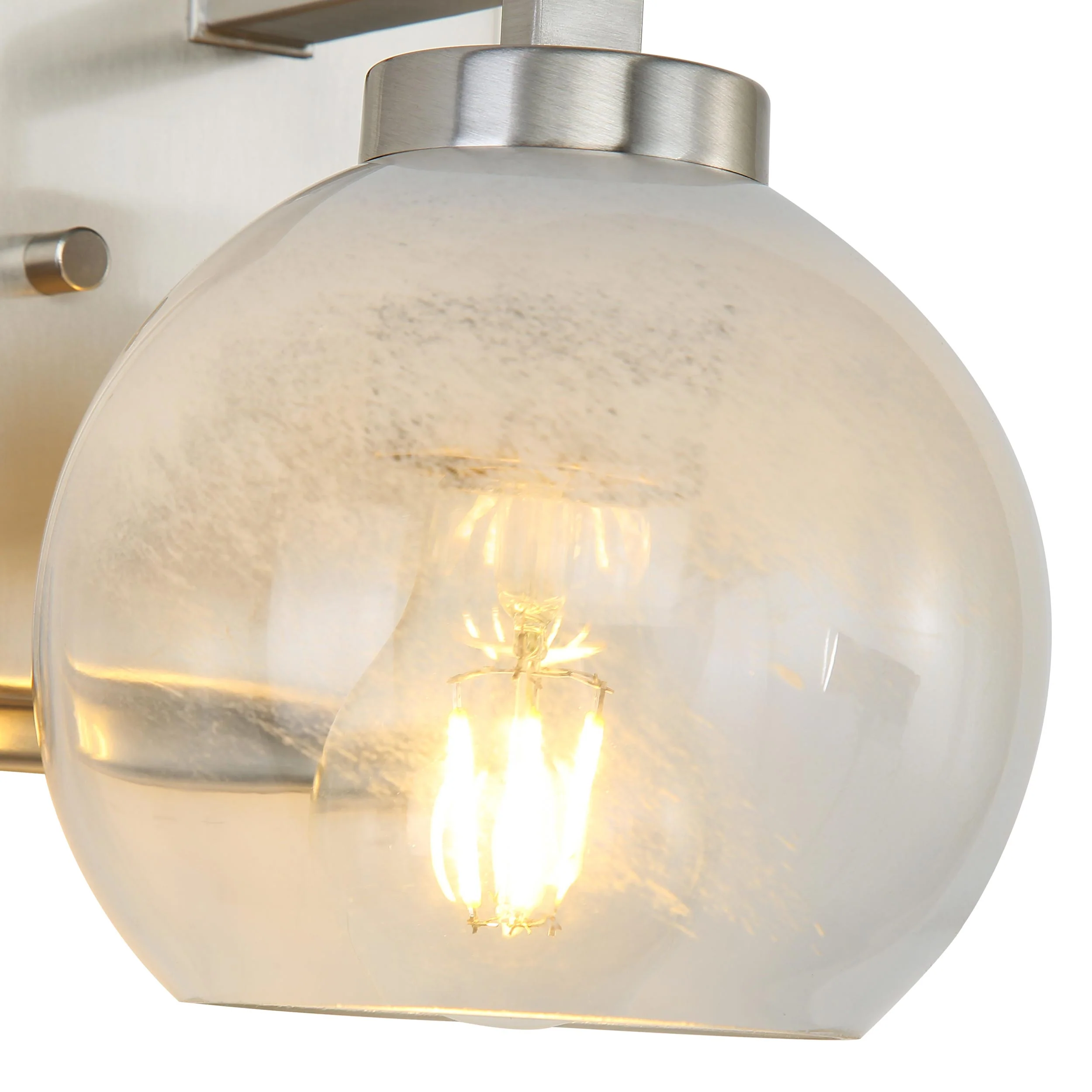 Elliott 1-light Vanity in Pewter and Clear Alabaster Glass - Image 7