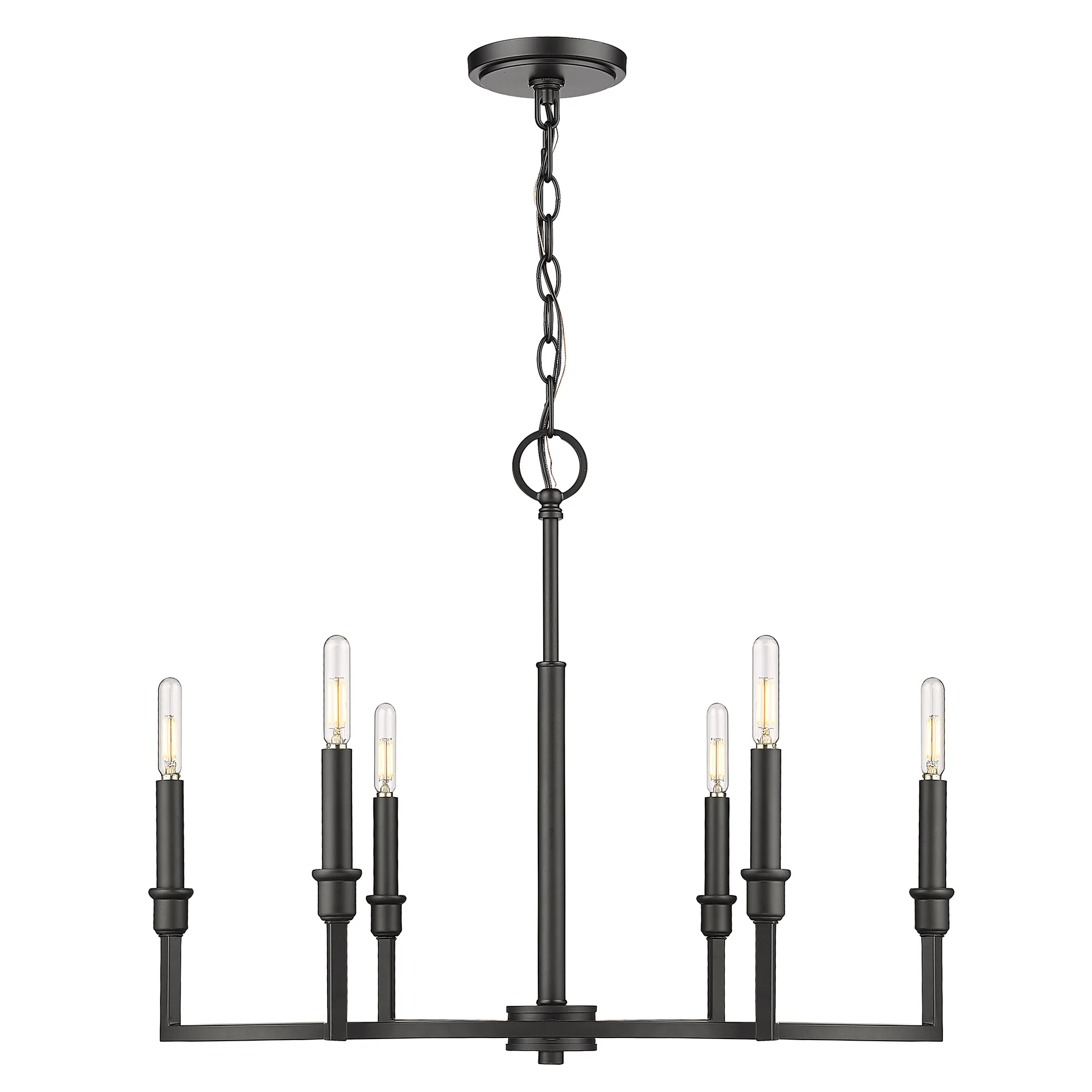 Ellyn 6-light Chandelier in Matte Black - Image 2