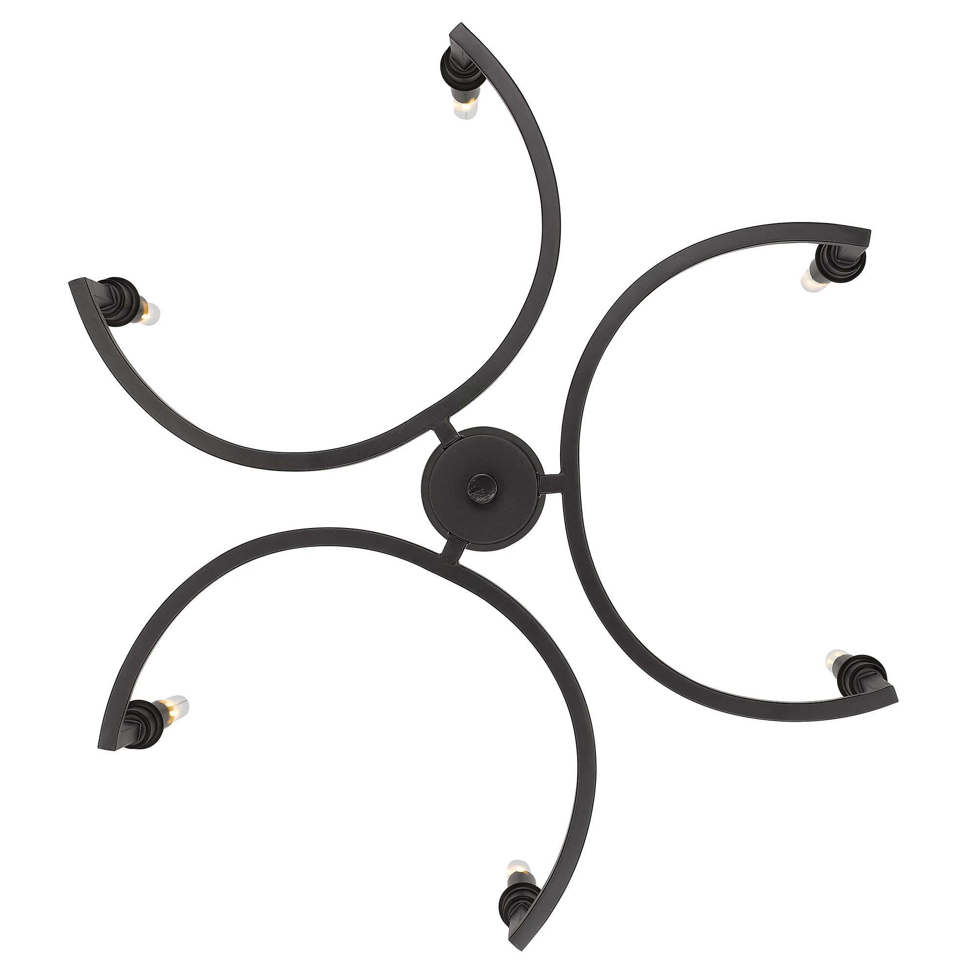 Ellyn 6-light Chandelier in Matte Black - Image 4