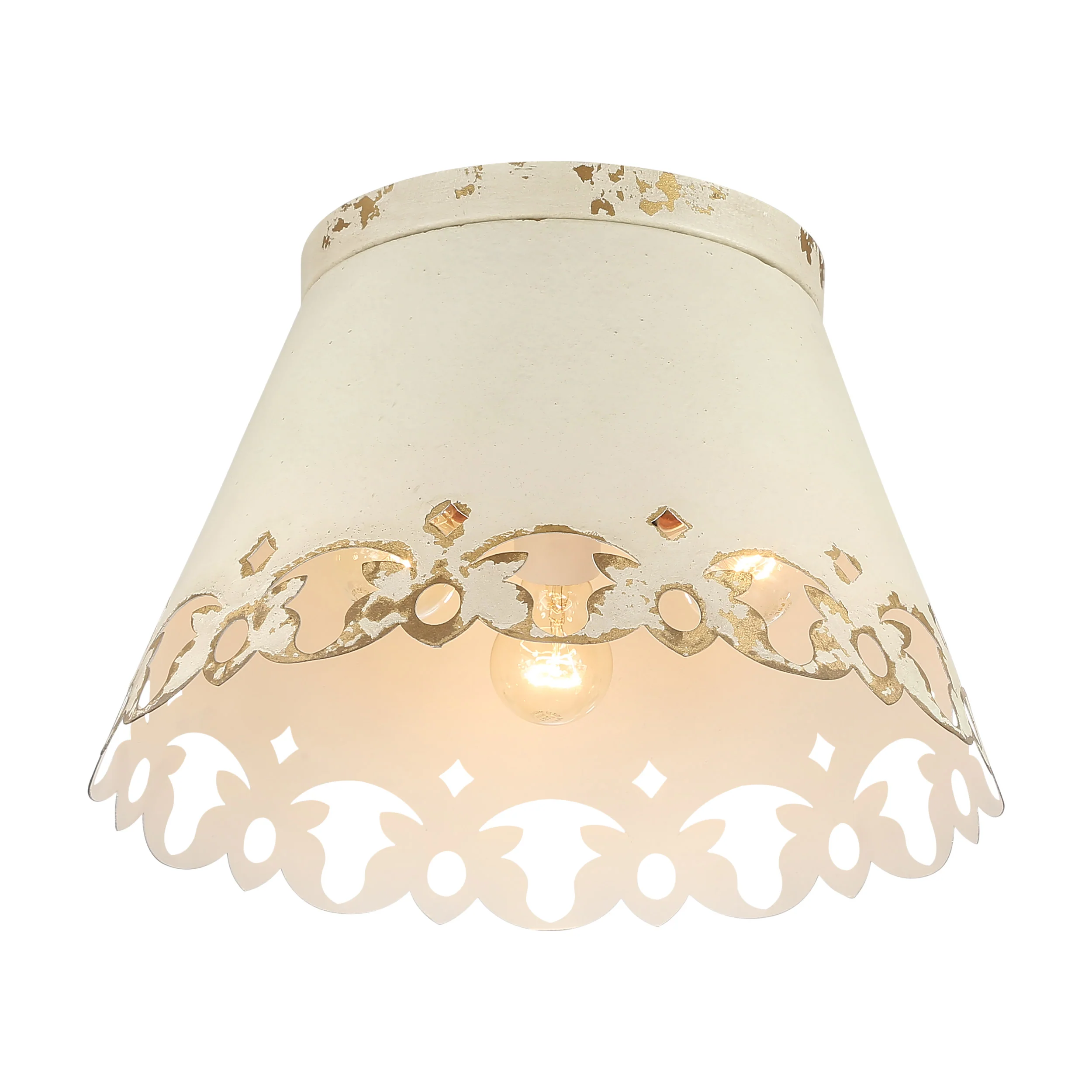 Eloise 3-light Flush Mount in Antique Ivory - Image 4