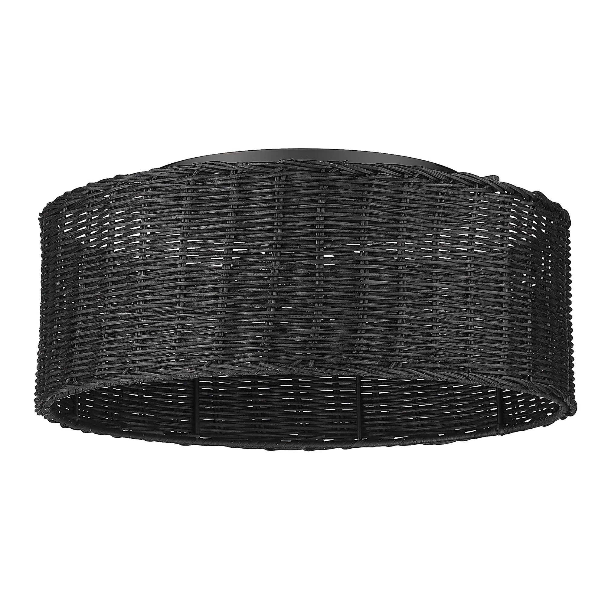 Erma 3-light Flush Mount in Matte Black - Image 3