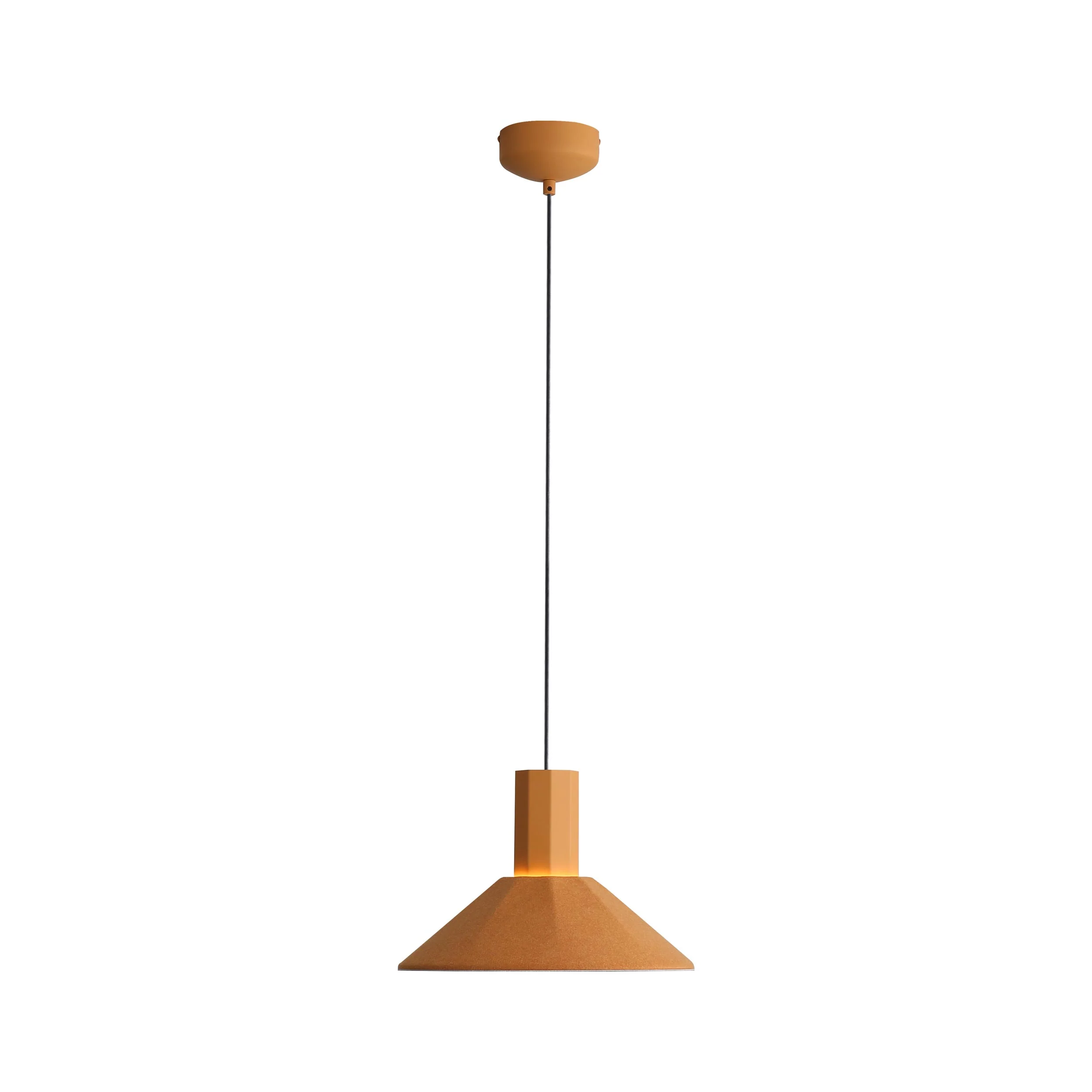 Faroe 13in Integrated LED Pendant in Earth Yellow/Grey Felt - Image 2