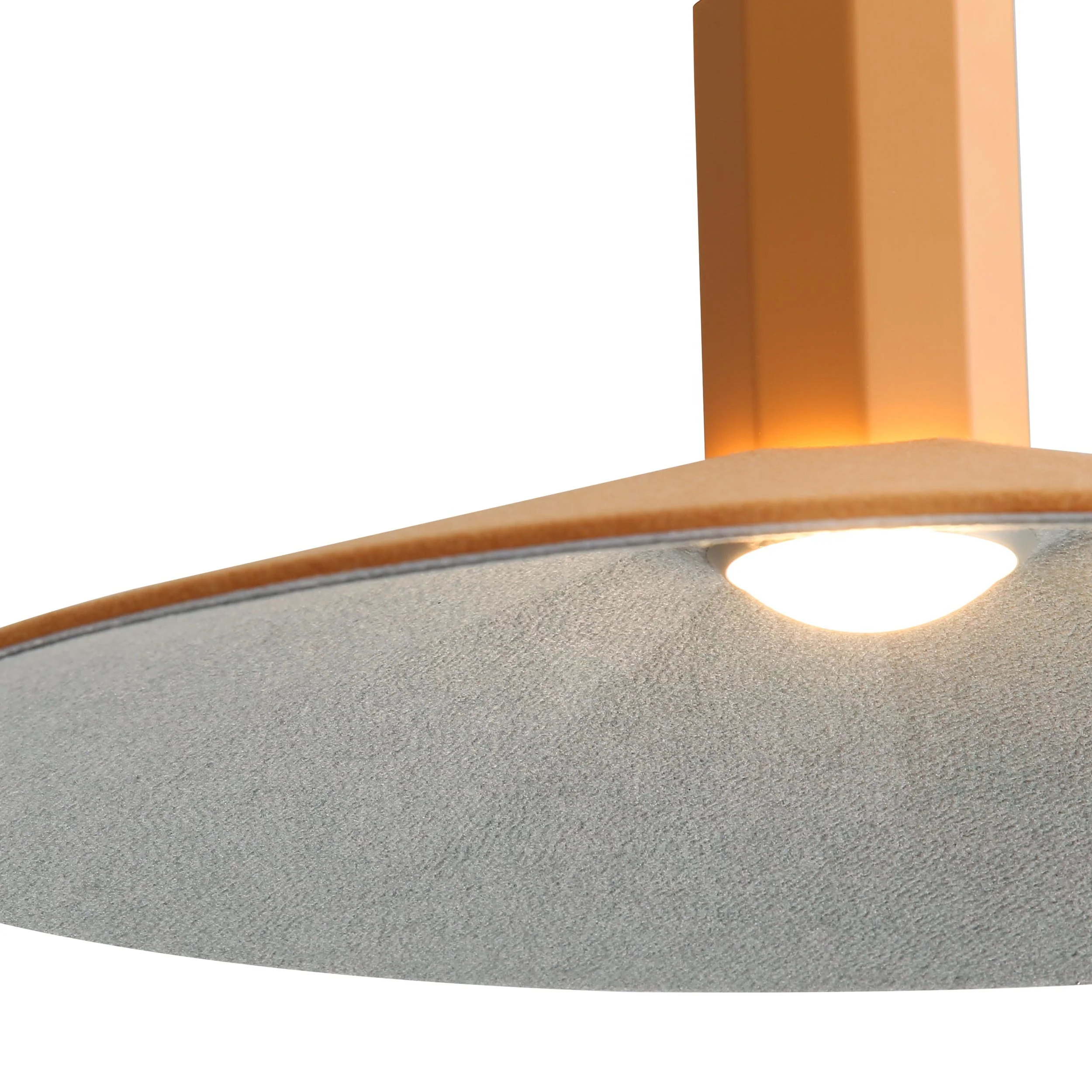 Faroe 20in Integrated LED Pendant in Earth Yellow/Grey Felt - Image 6