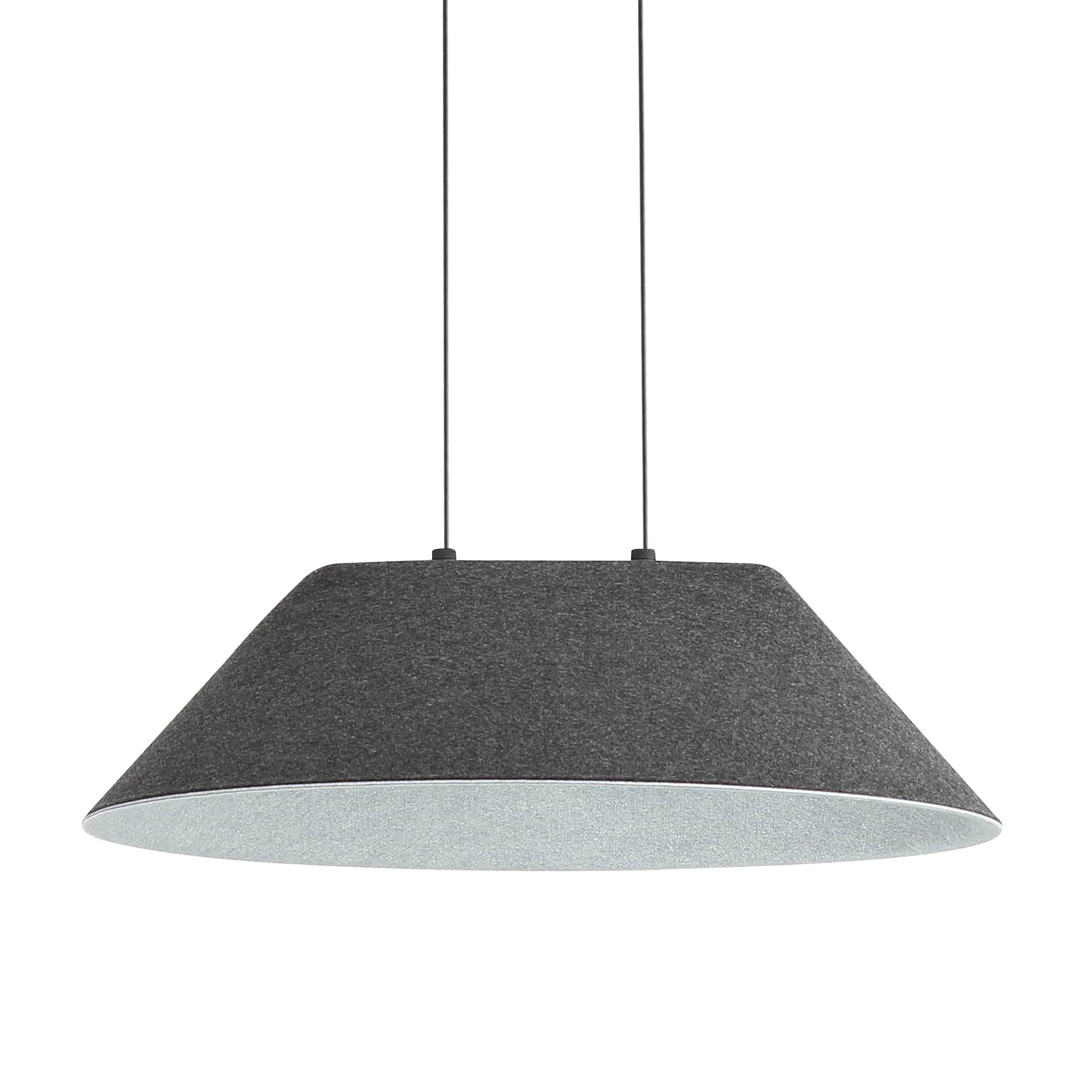 Faroe 21in Integrated LED Pendant in Flecked Black/Grey Felt