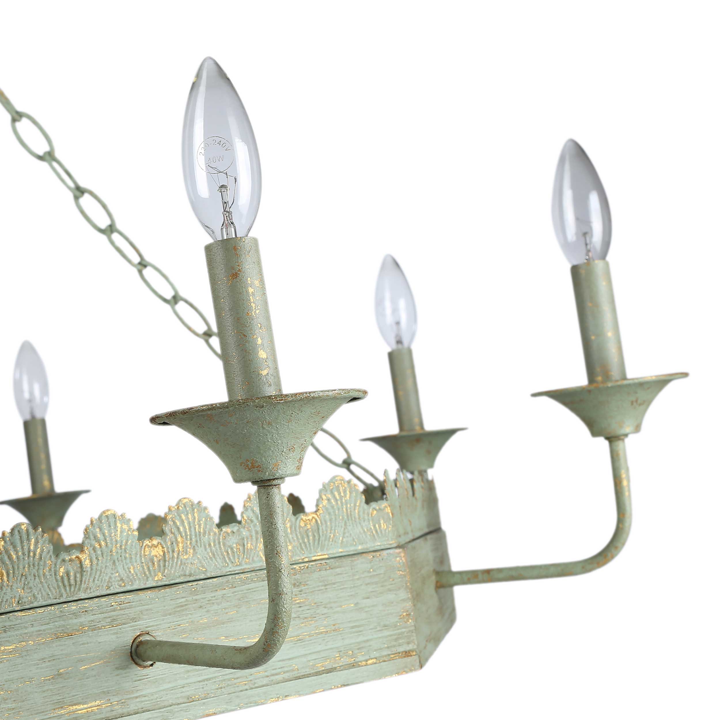 Finley 8-light Chandelier in Vintage Sage - Image 3