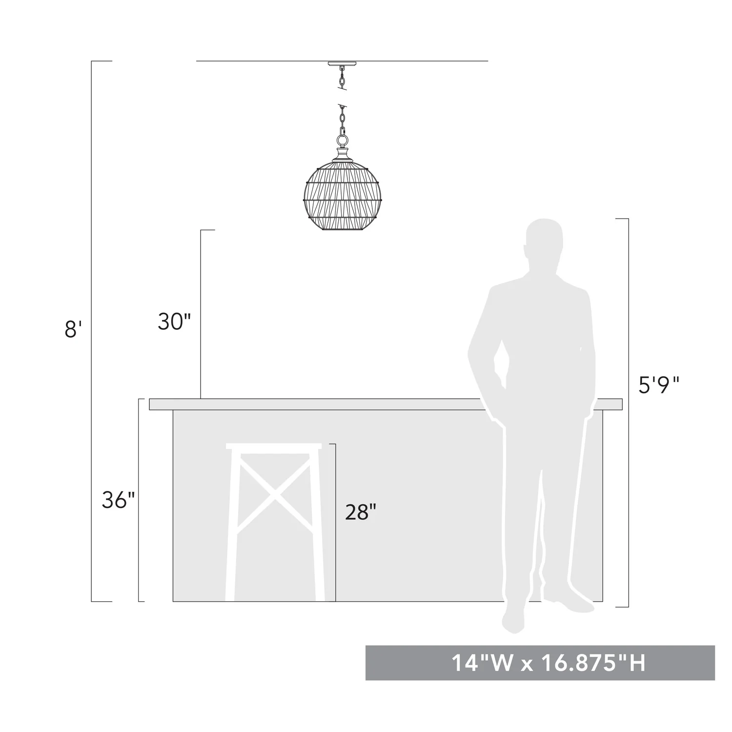 Florence 1-light Pendant in Matte Black and Natural Raphia Shade - Image 6