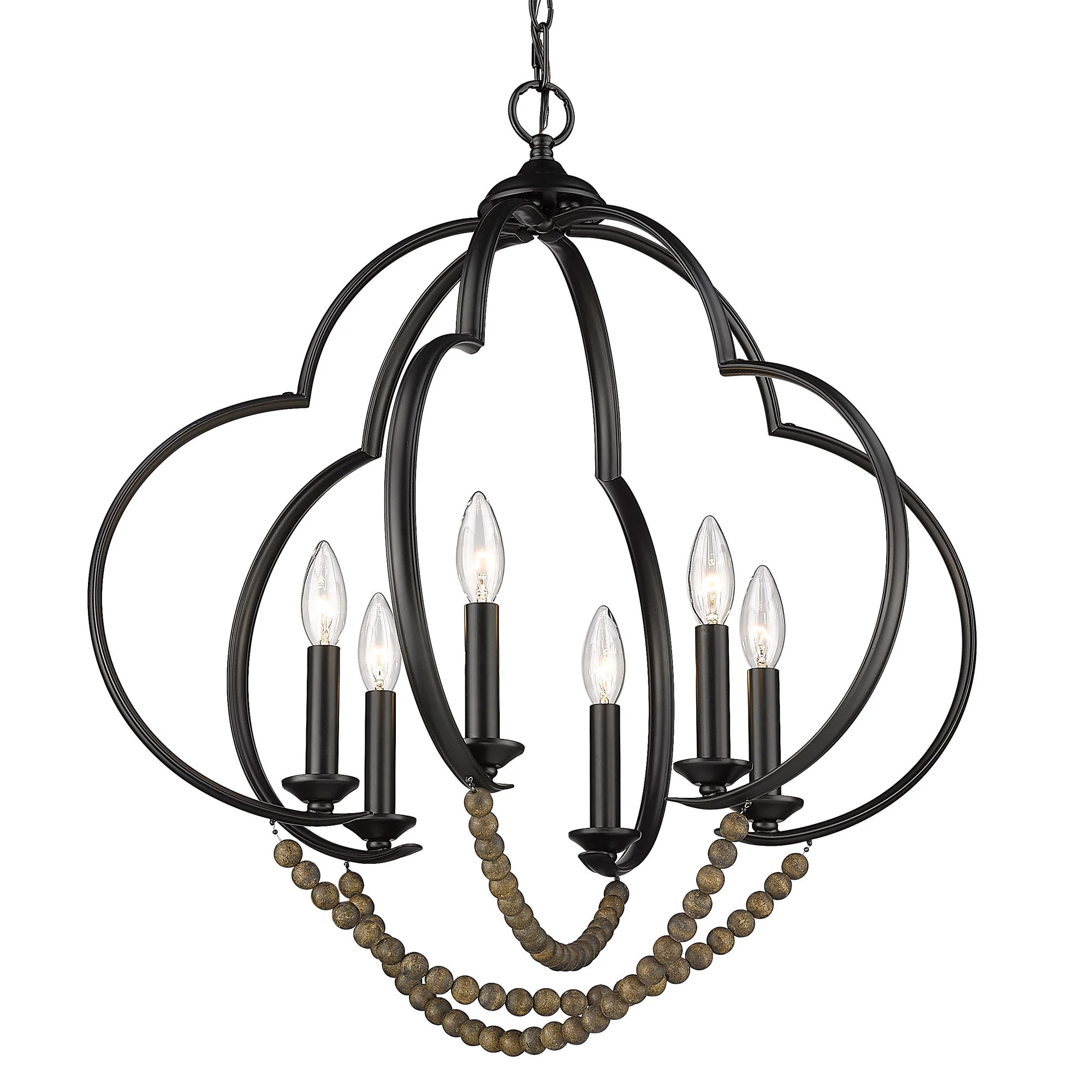 Flori 6-light Pendant in Matte Black - Image 3