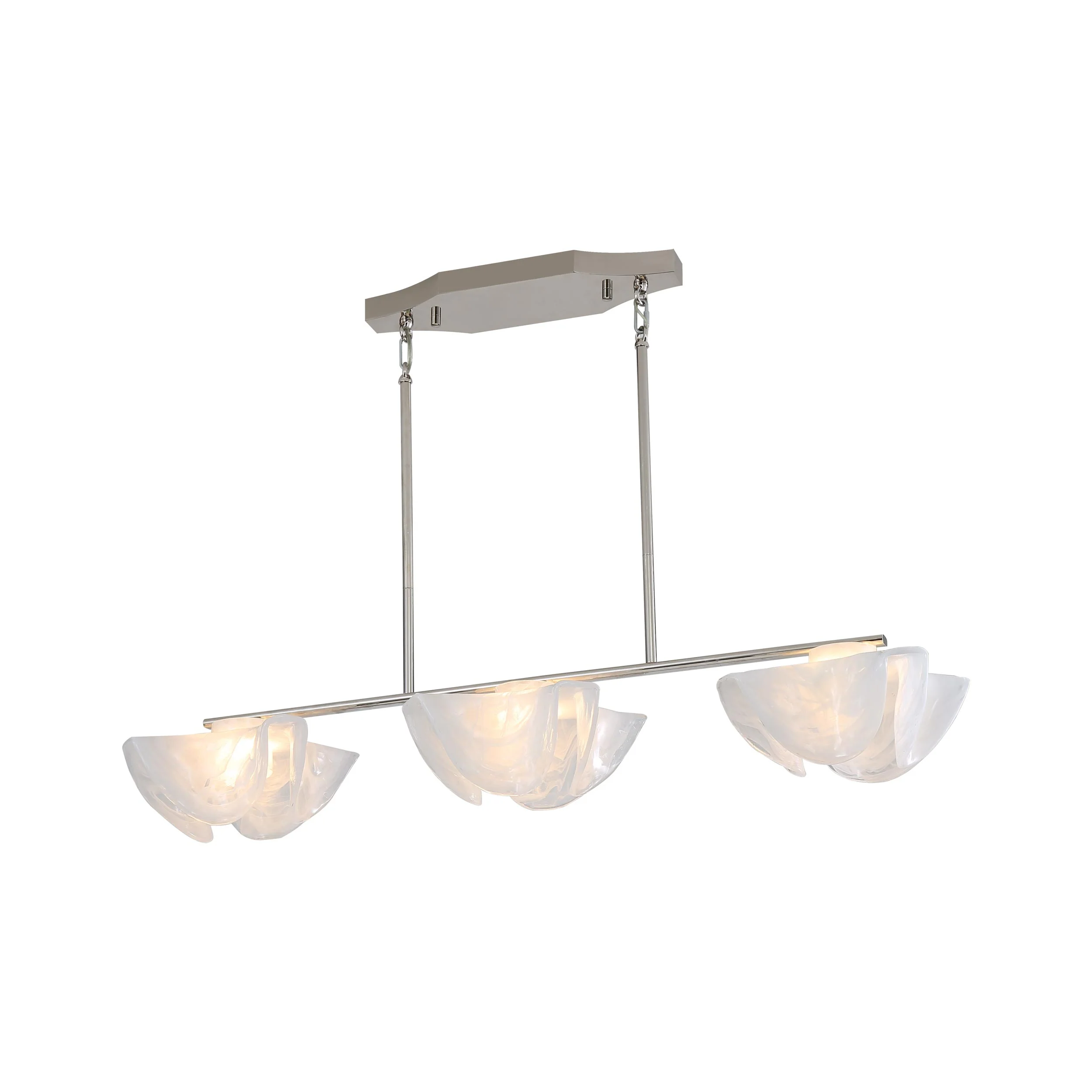 Glacier Integrated LED Island Light in Polished Nickel