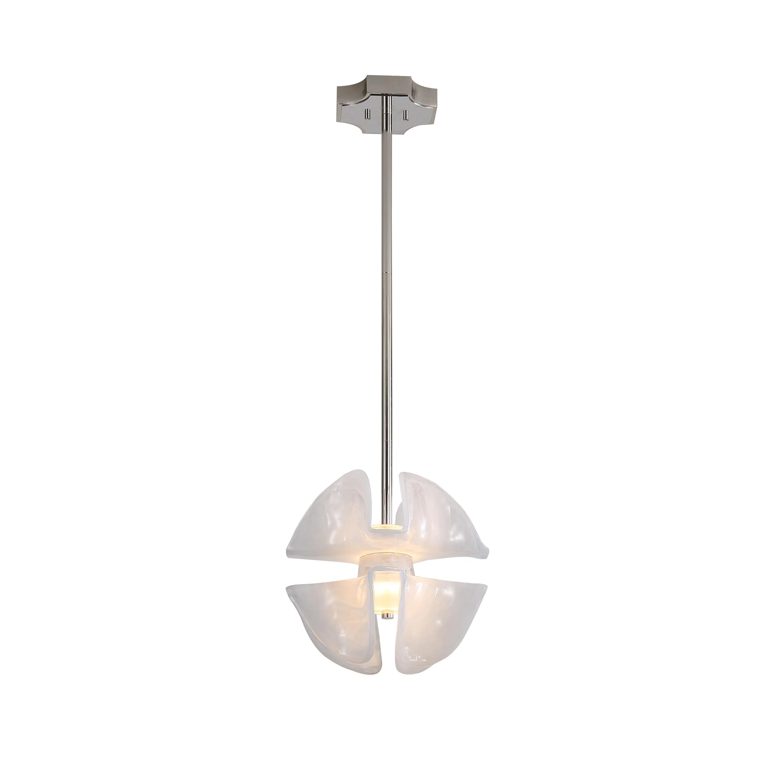 Glacier Integrated LED Pendant in Polished Nickel - Image 4
