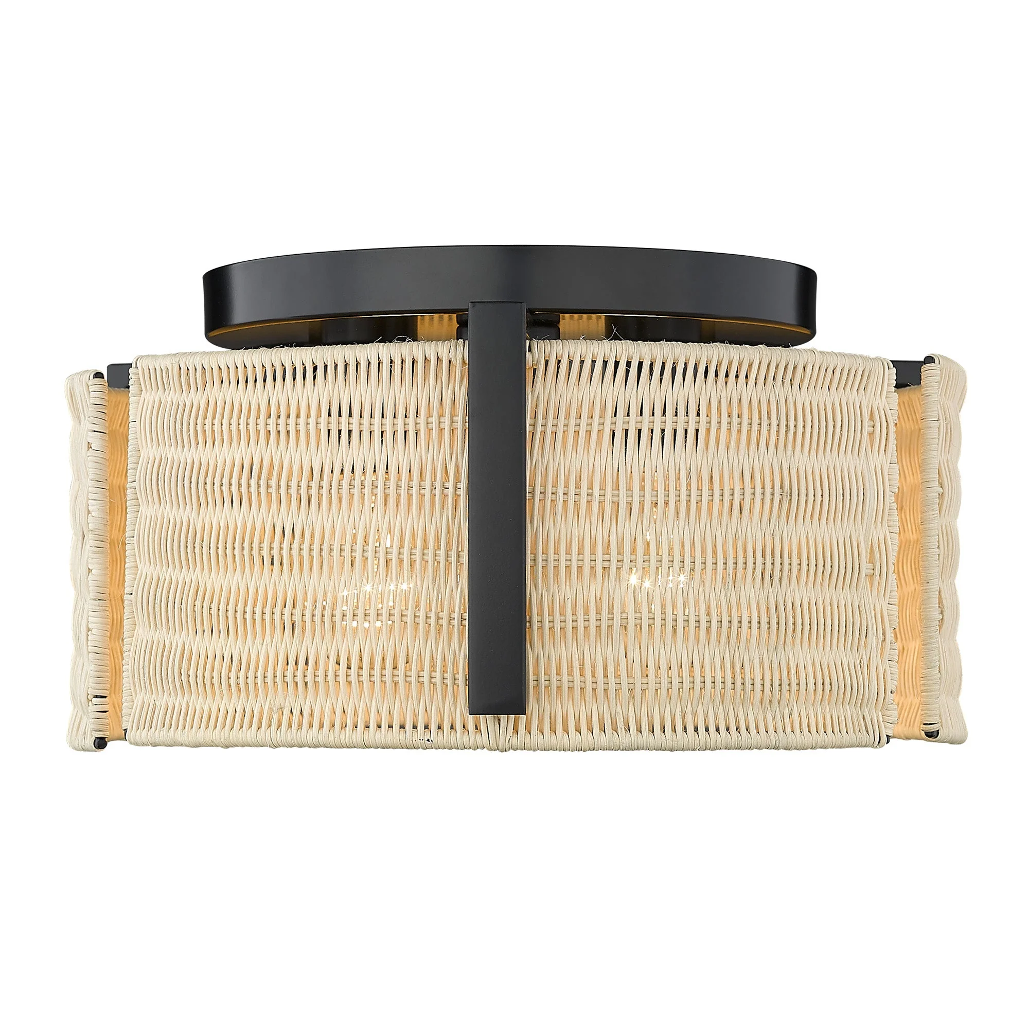 Grove 3-light Flush Mount in Matte Black