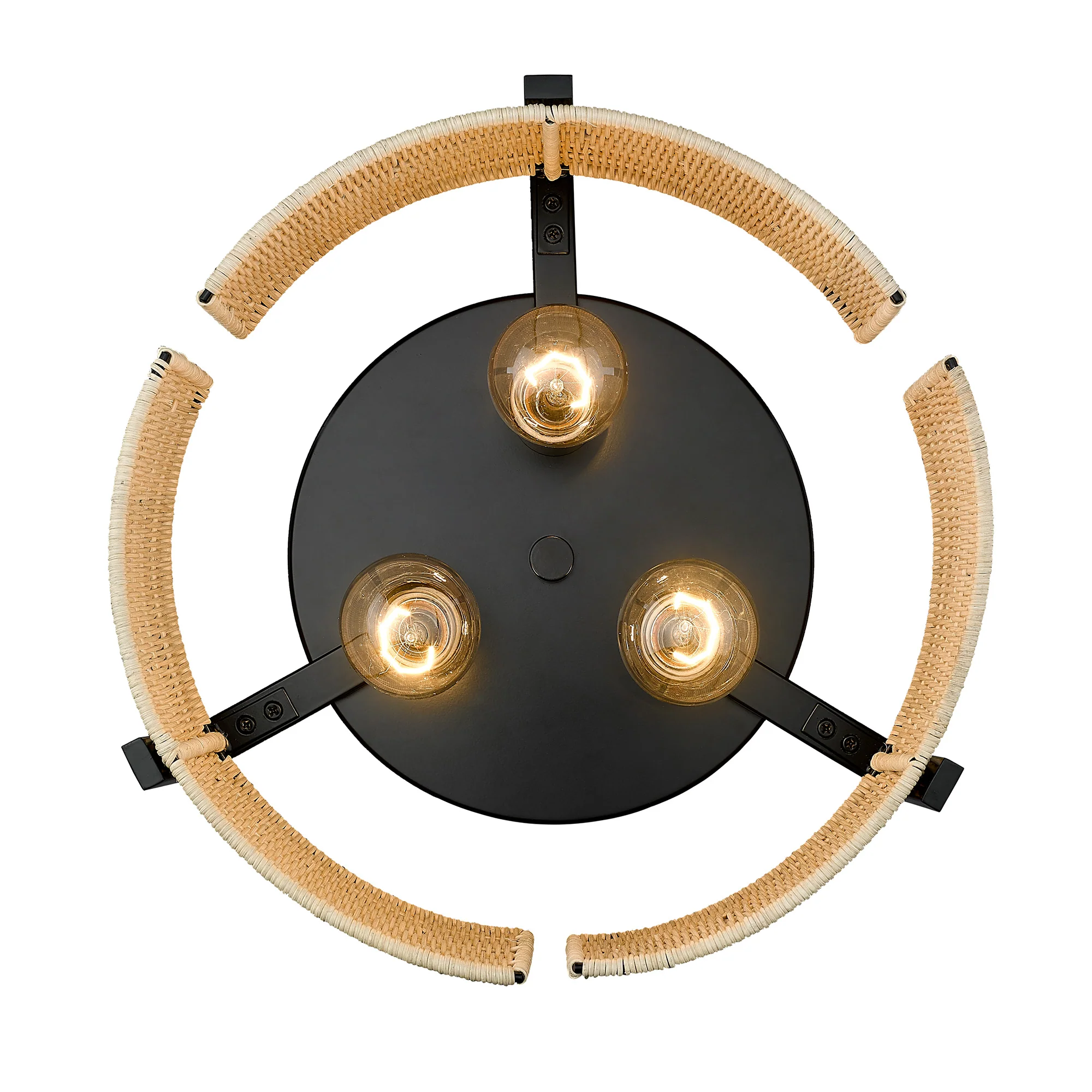 Grove 3-light Flush Mount in Matte Black - Image 4