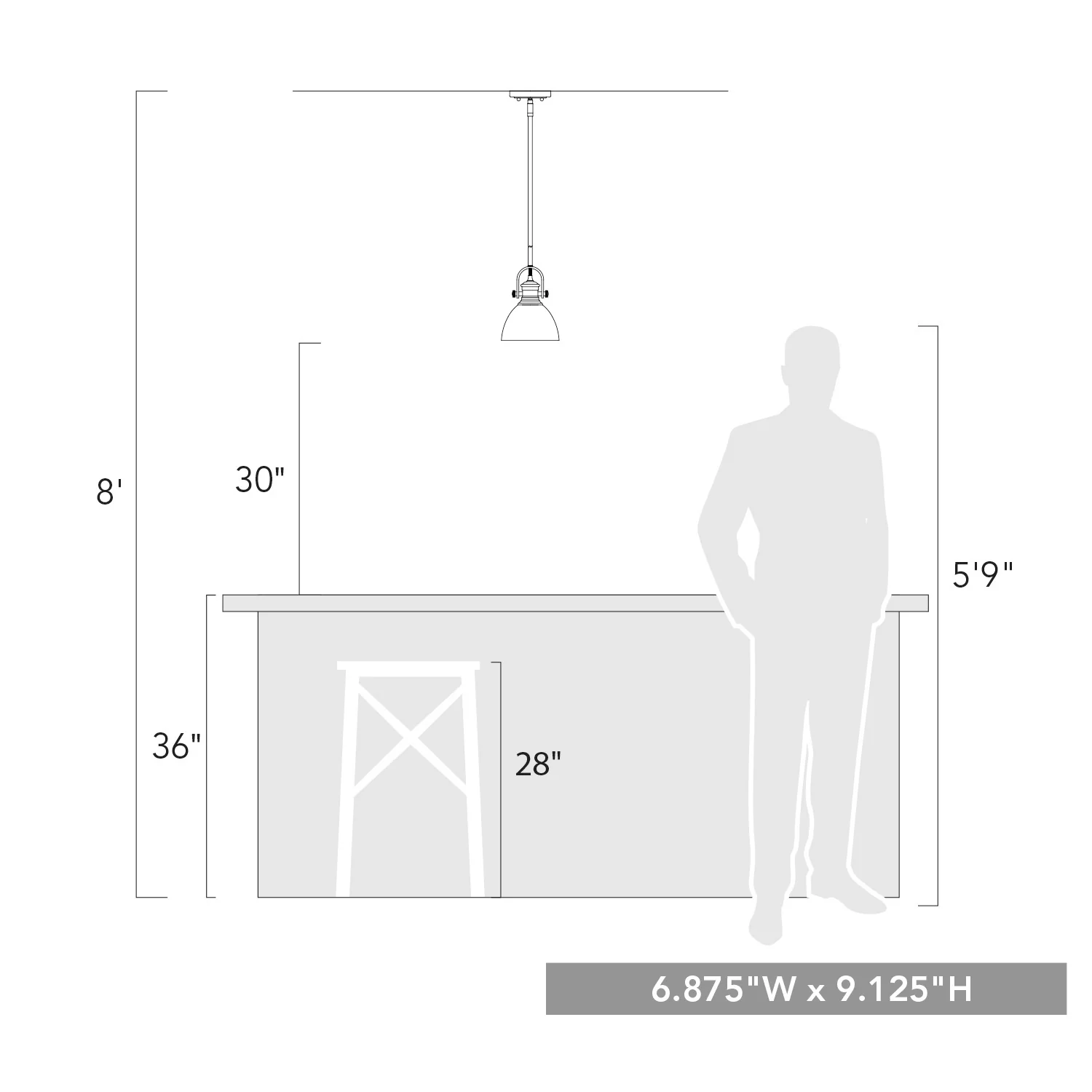 Hines 1-light 7in Pendant in Matte Black and Opal Glass - Image 5