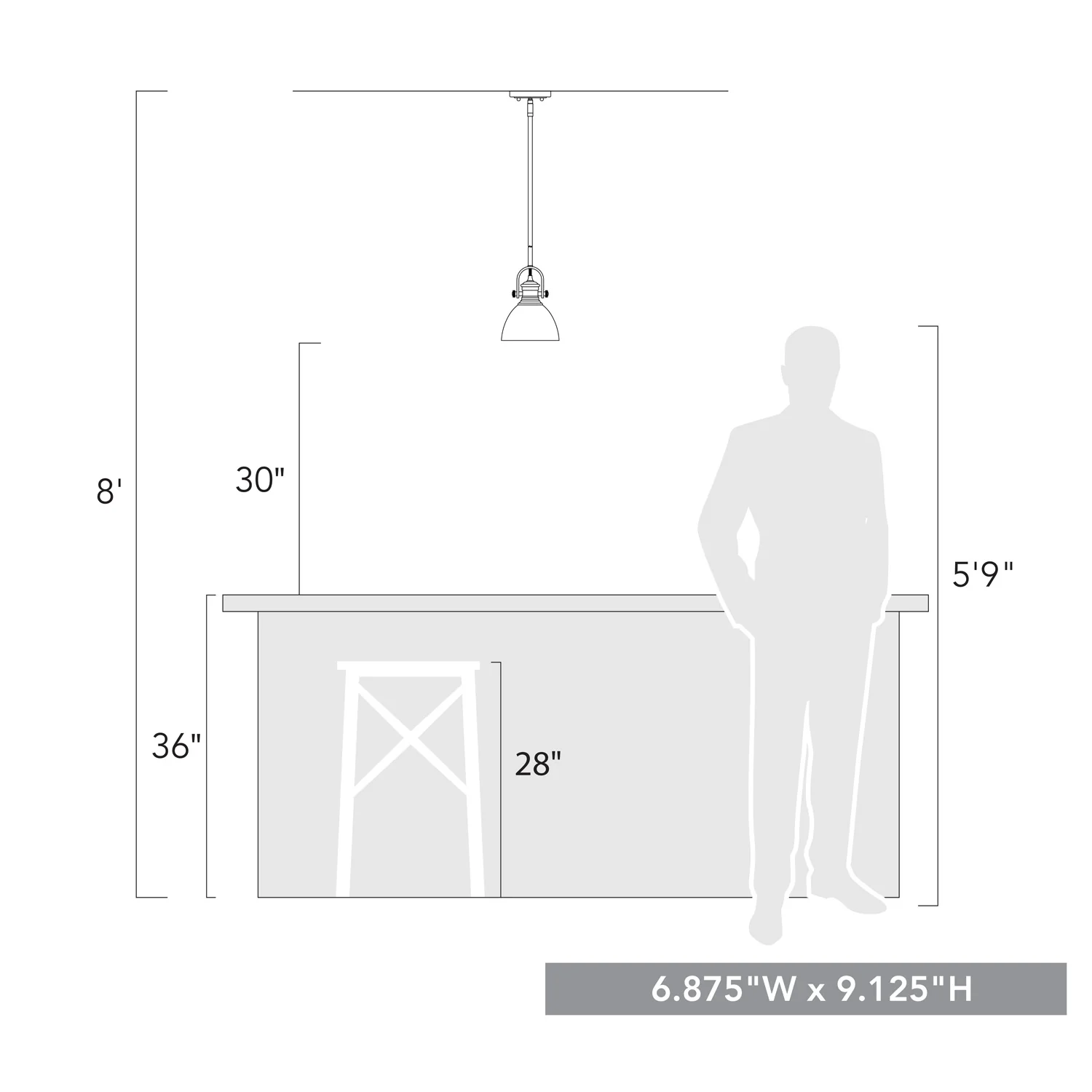 Hines 1-light 7in Pendant in Rubbed Bronze and Opal Glass - Image 5