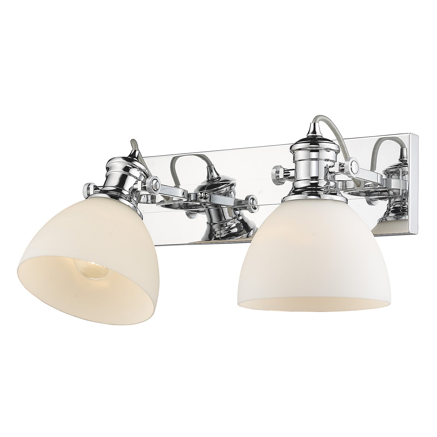 Hines 2-light Vanity in Chrome and Opal Glass