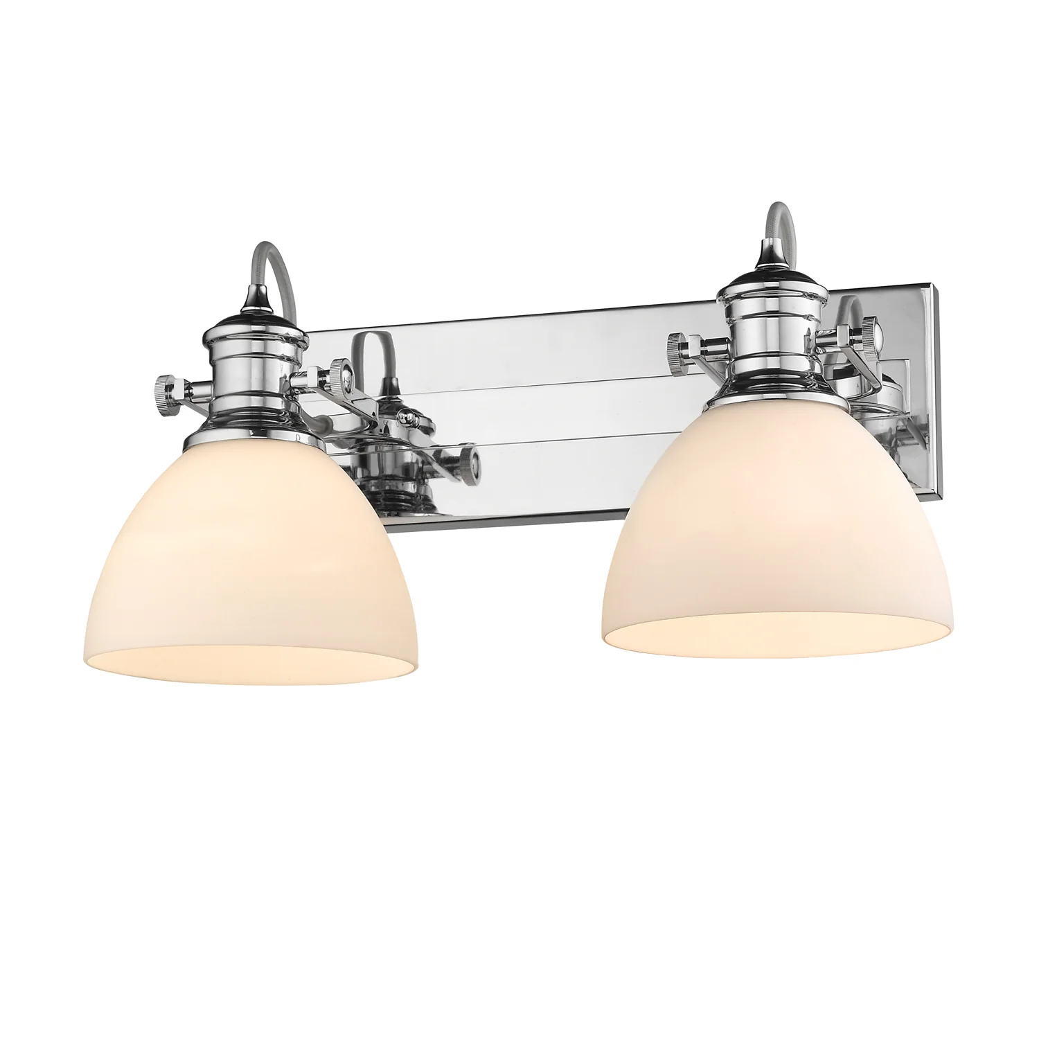 Hines 2-light Vanity in Chrome and Opal Glass - Image 2
